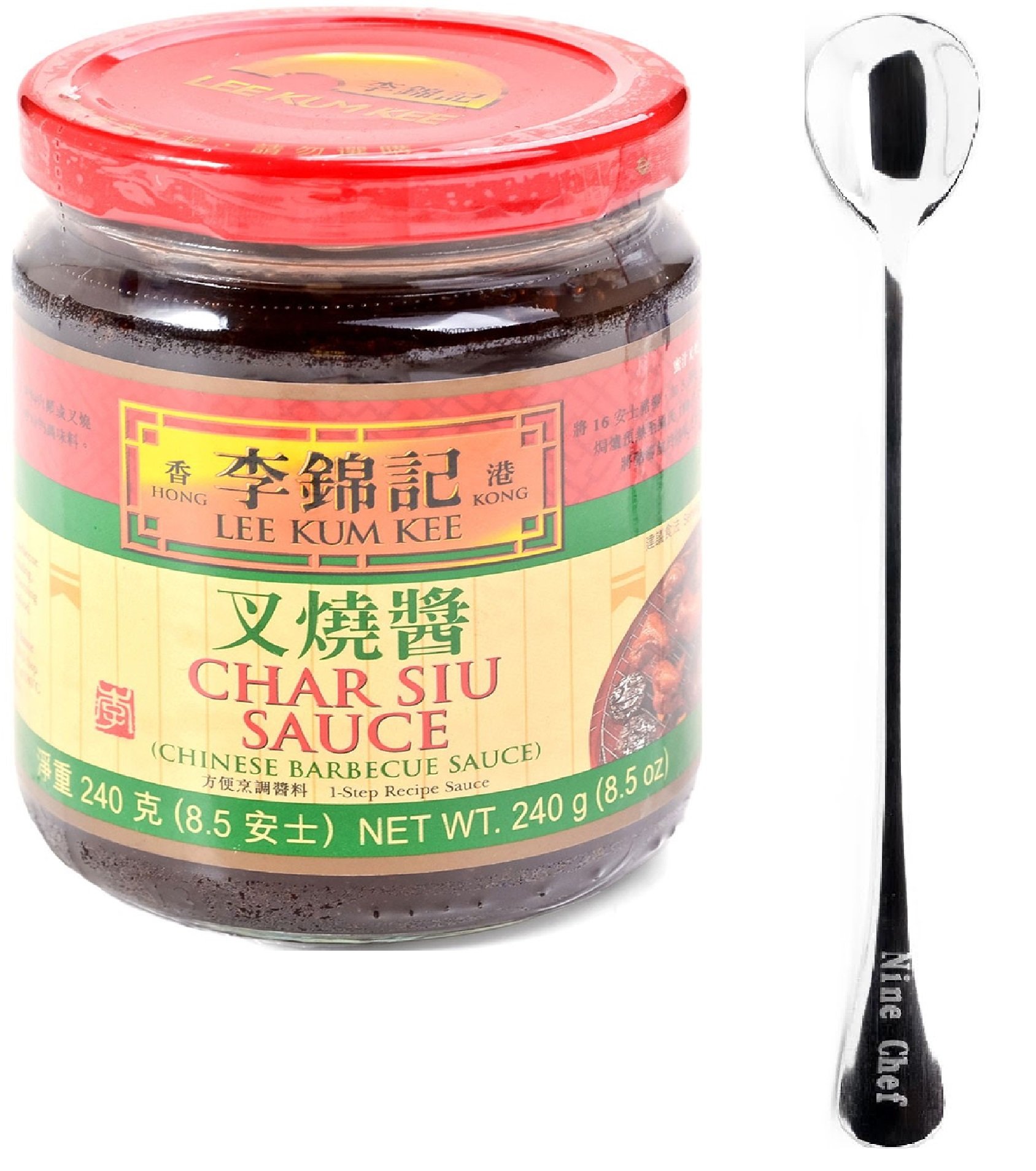 Lee Kum Kee Sauce (Char Siu Chinese Barbecue Sauce (叉烧酱), 1 Bottle) + One NineChef Spoon