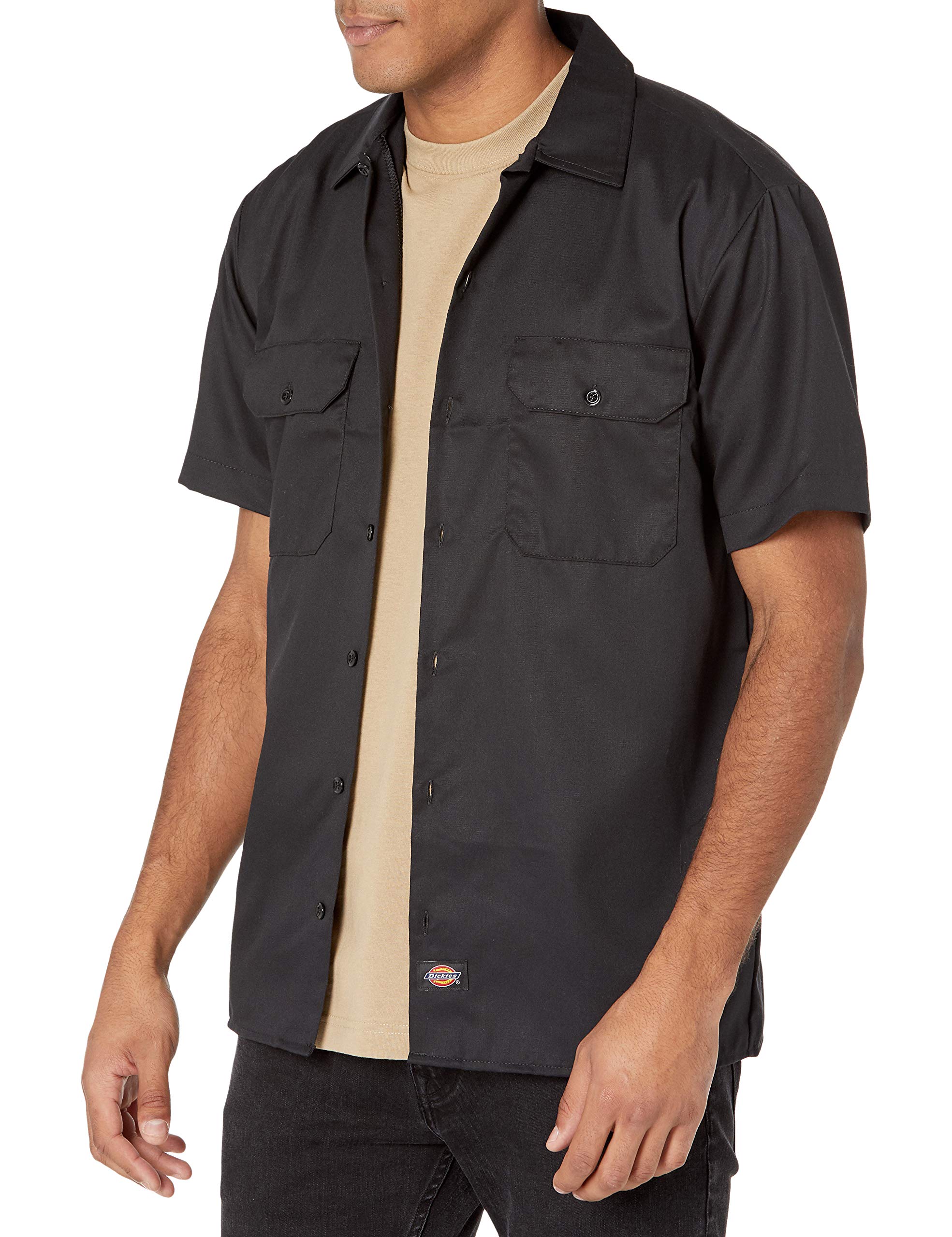 Dickies Men's Short-Sleeve Flex Twill Work Shirt Button