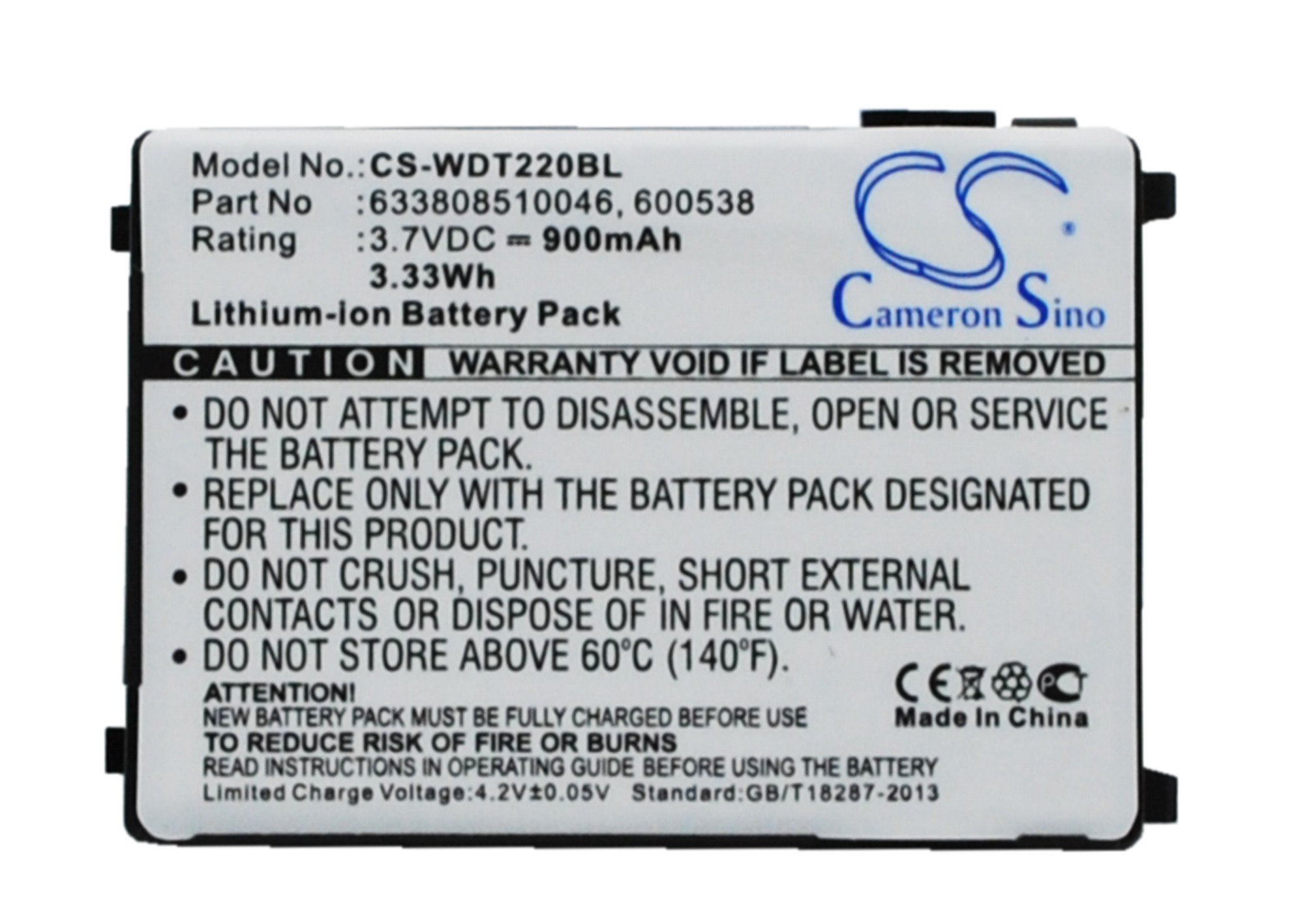 Cameron SinoRechargeble Battery for Unitech 1400-202501G