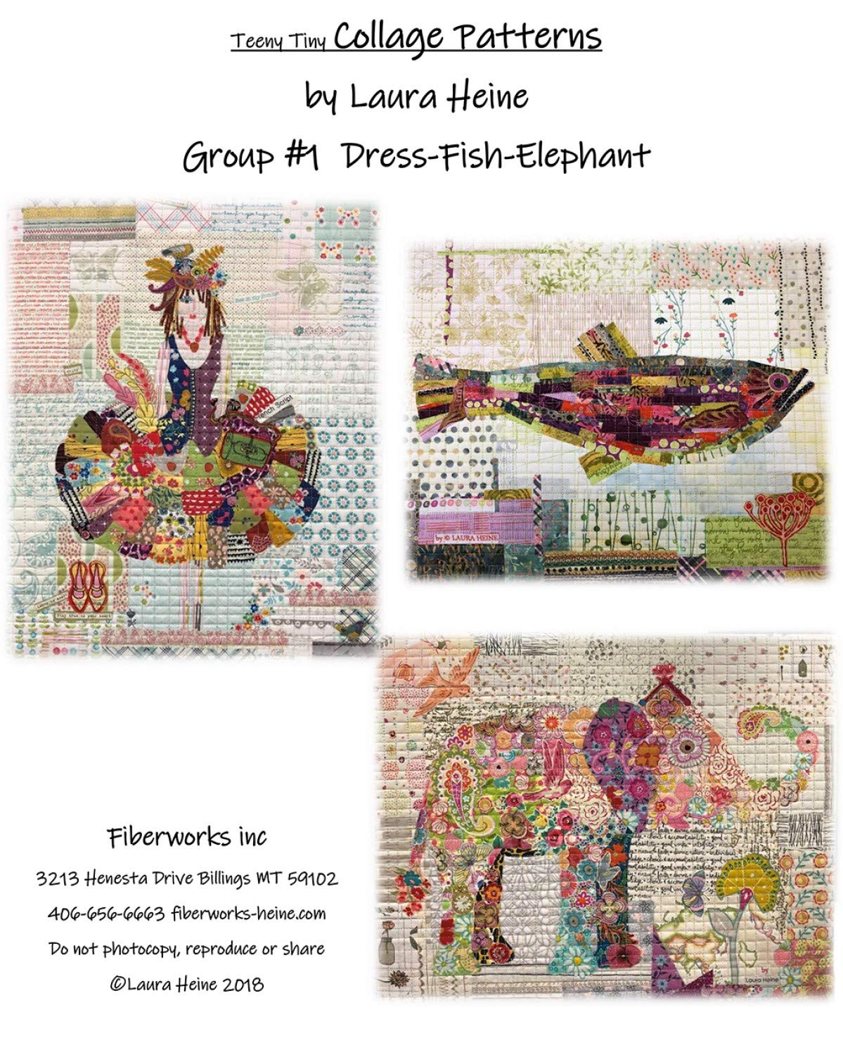 Teeny Tiny Quilt Collage Patterns - Group 1 by Laura Heine