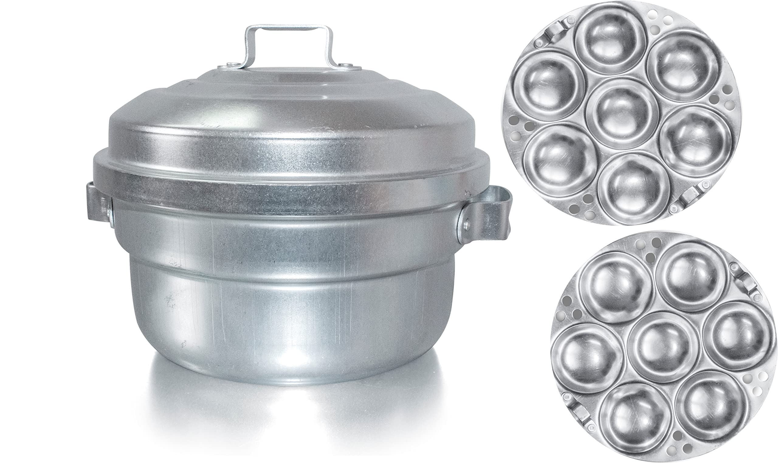 Kochen Idli Pot | Idli Maker Anodized Aluminium | 2 Plates 14 Idli Pits