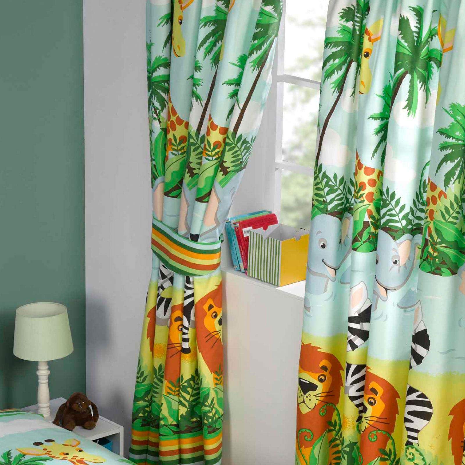 Jungle-Tastic Lined Curtains