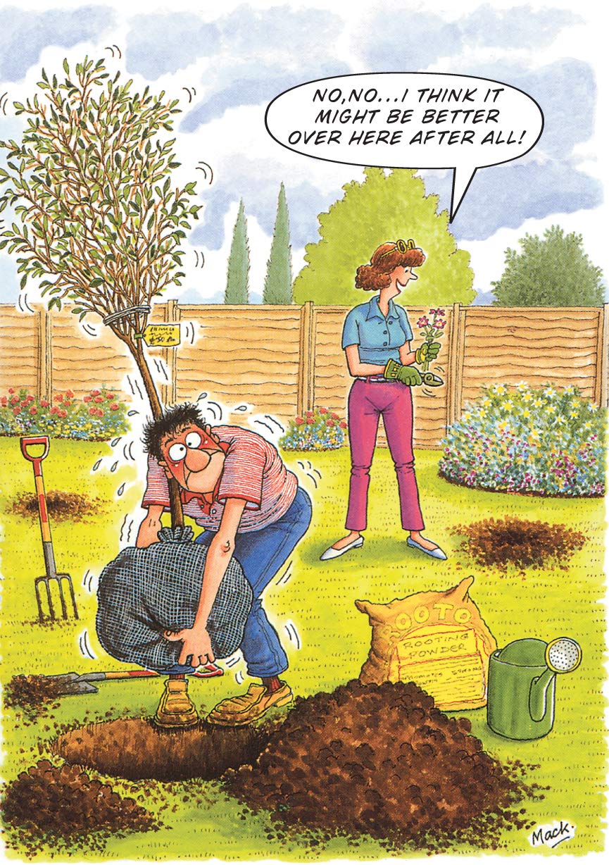 Over Worked Gardener Funny Humourous Blank Card The Funny Side Of Life!