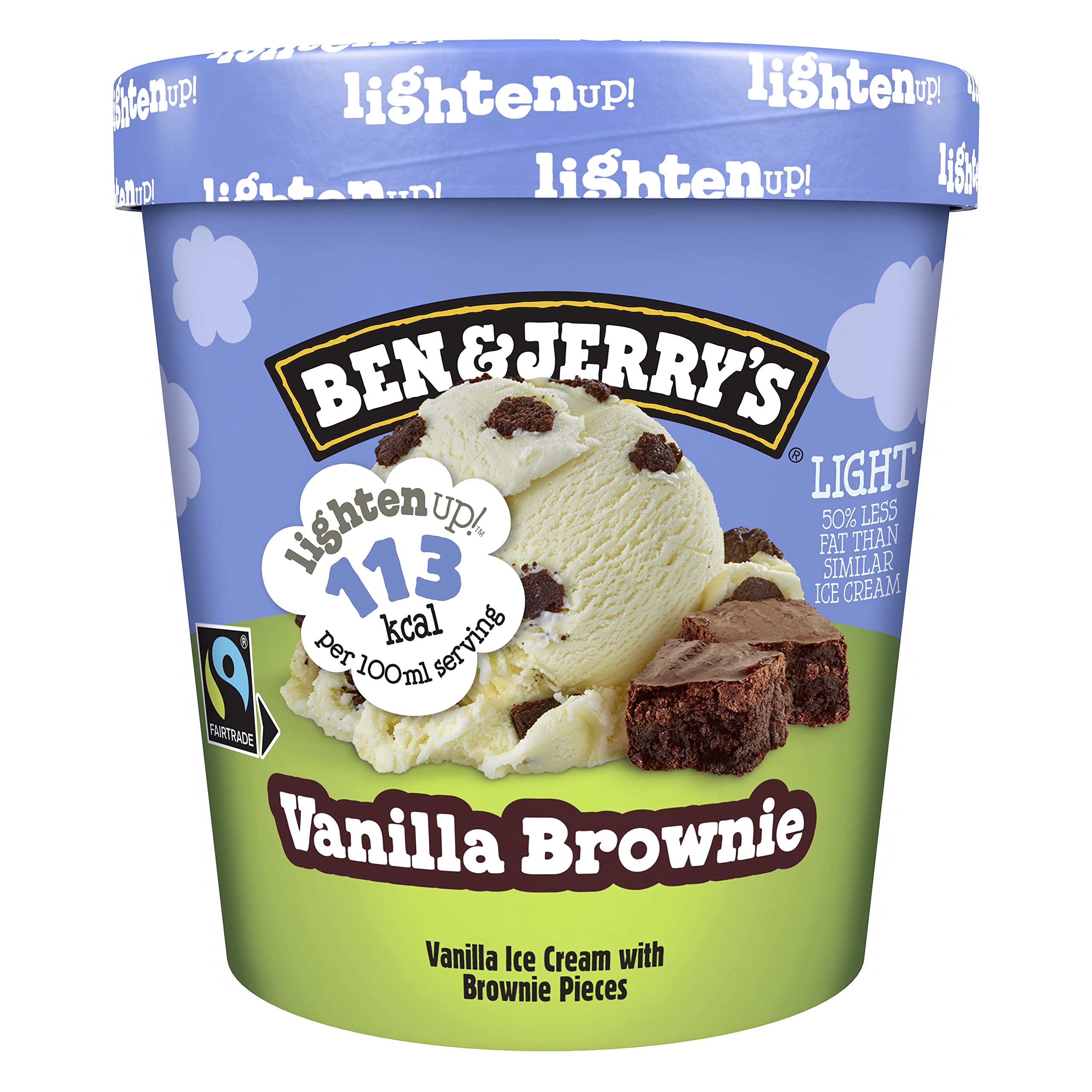 Ben & Jerry's Lighten Up Vanilla Brownie Light Ice Cream 465ml