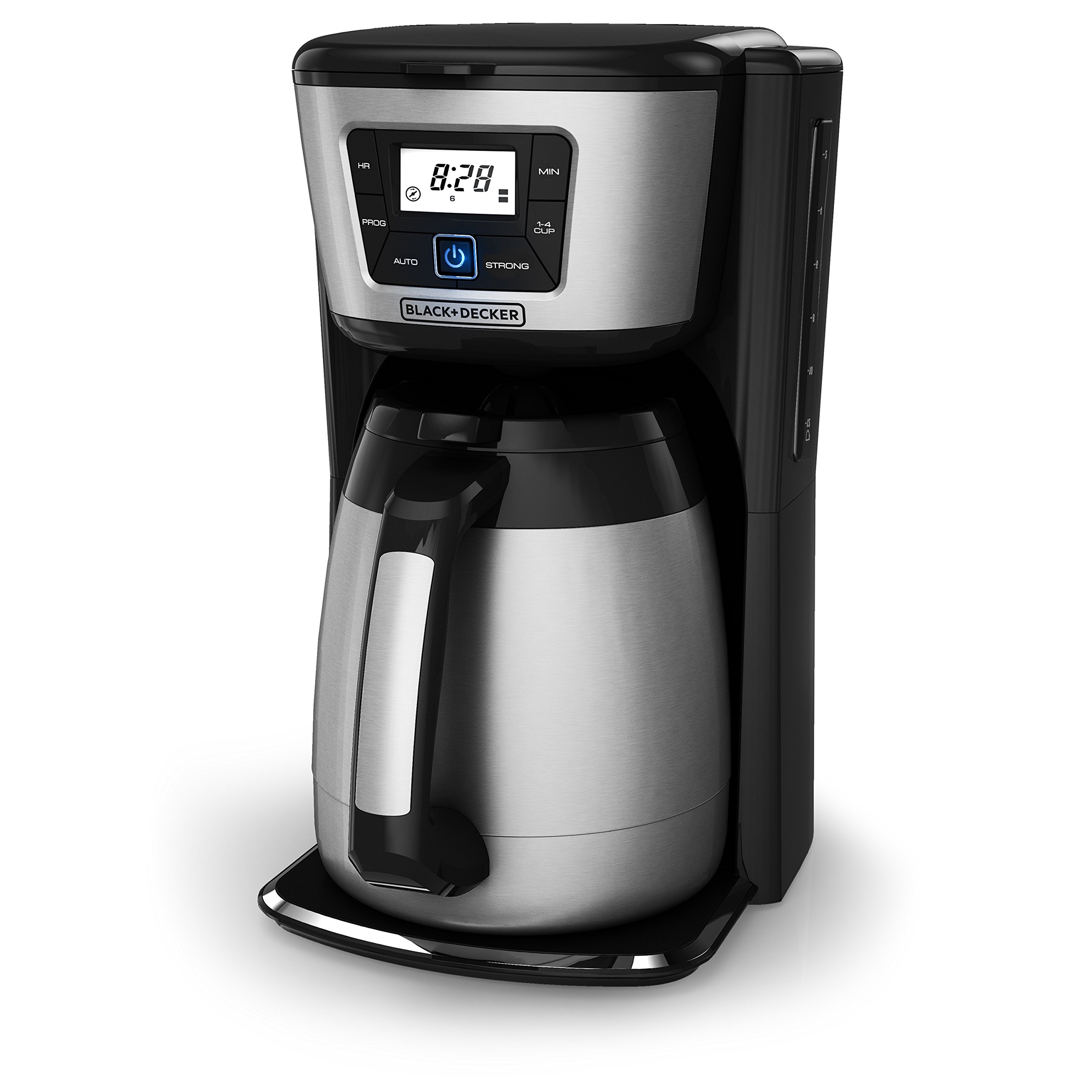 BLACK+DECKER12-Cup Thermal Coffee Maker, Keep Coffee Hot with Insulated Stainless Steel Carafe, Digital Controls, Easy to Clean.