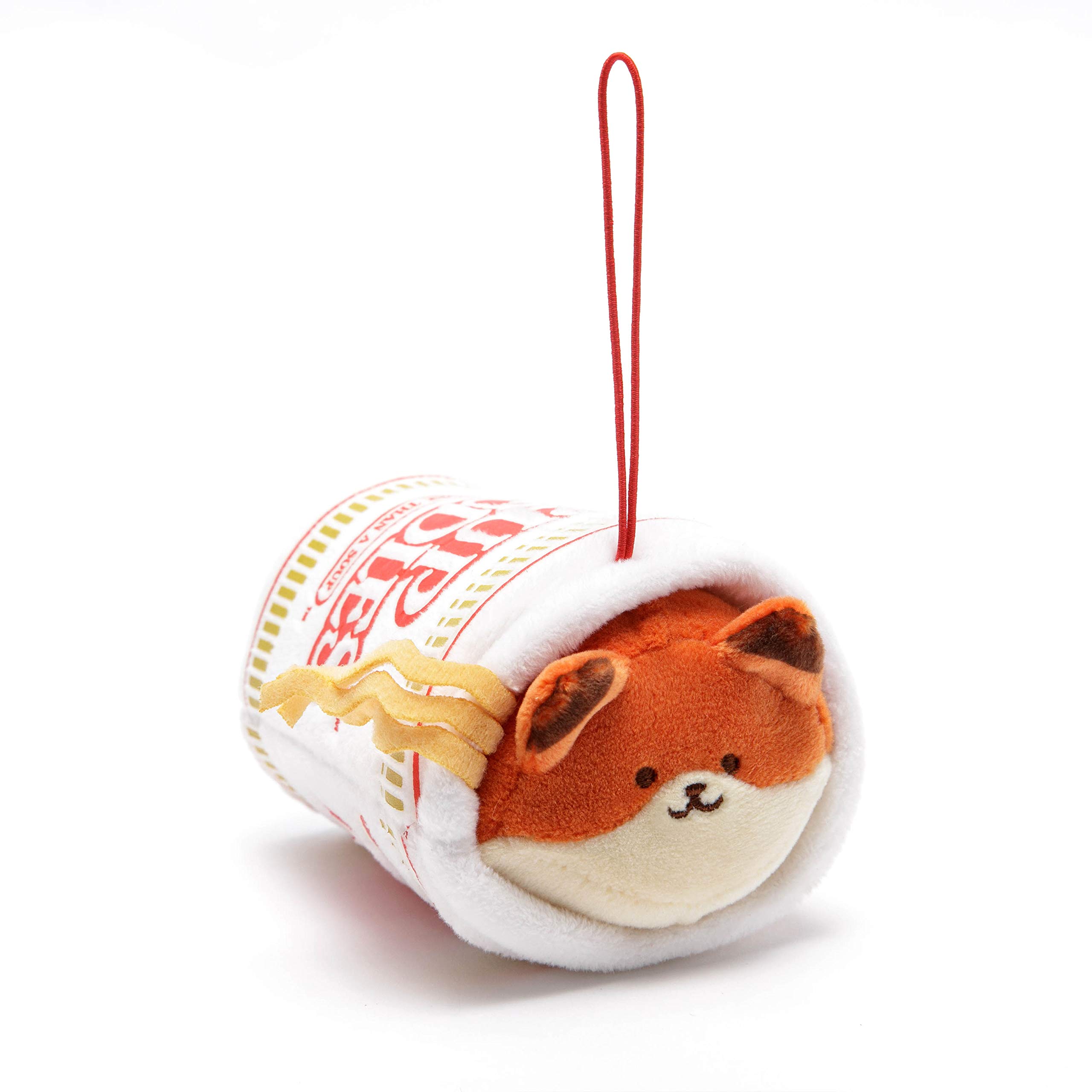 Anirollz Stuffed Animal Plush Keychain - Official Nissin Cup Noodle Ornament Charm Toy Doll | Soft, Squishy, Warm, Cute, Comfort, Safe | Birthday Gift Pillow with Fox 3" Foxiroll