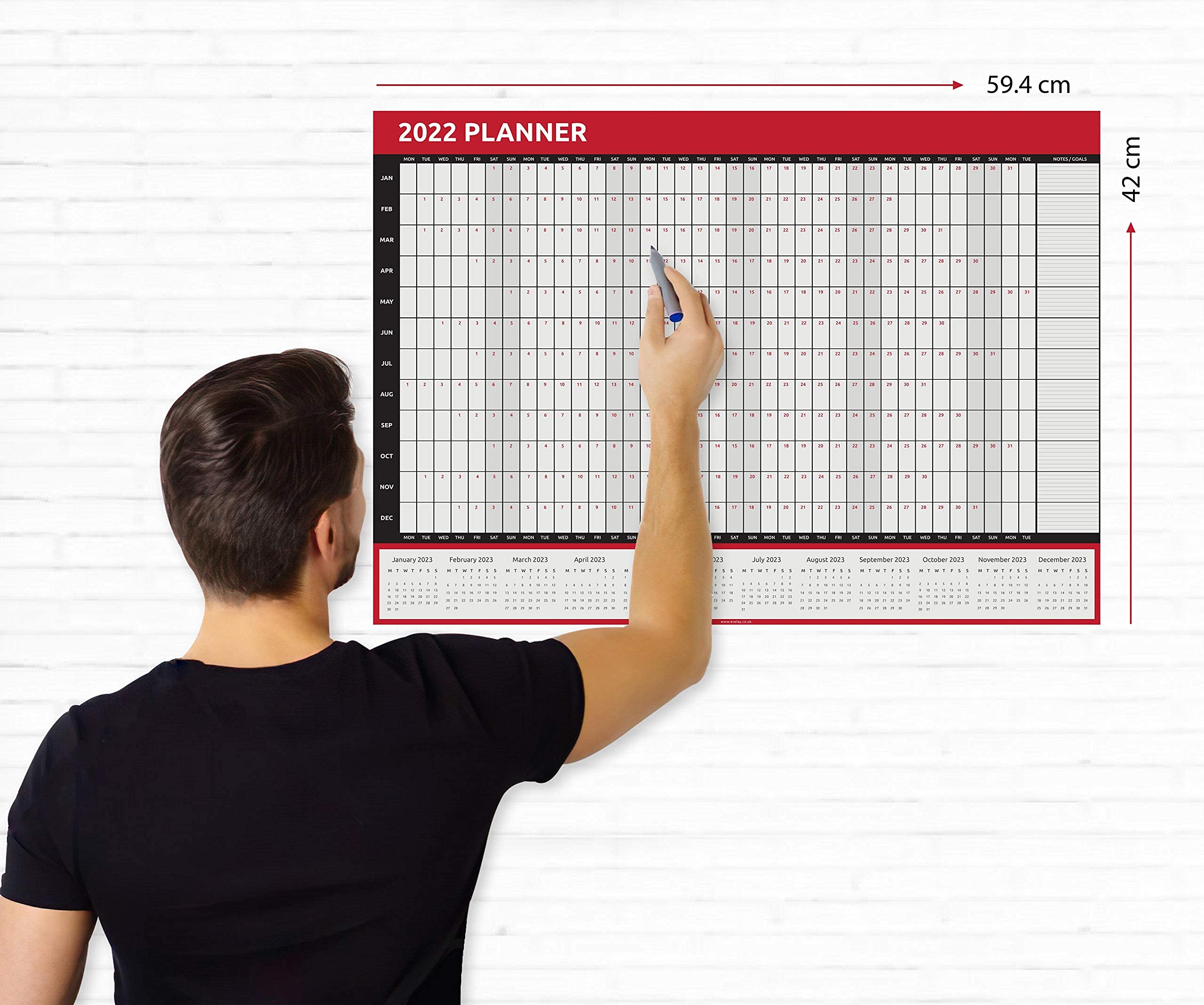 Fiscal 2024 2025 Wall Planner Calendar A2 Full Year to View Calendar for Home Office Work School