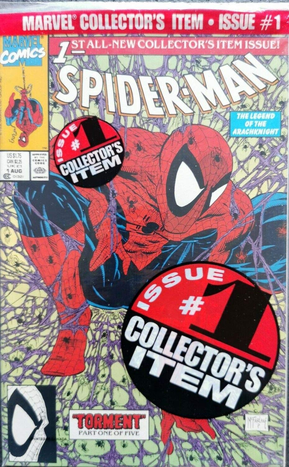 Spider-Man #1 The Legend of the Arachknight Special Poly Bagged Collector's Item (Torment Part One of Five, Volume 1)