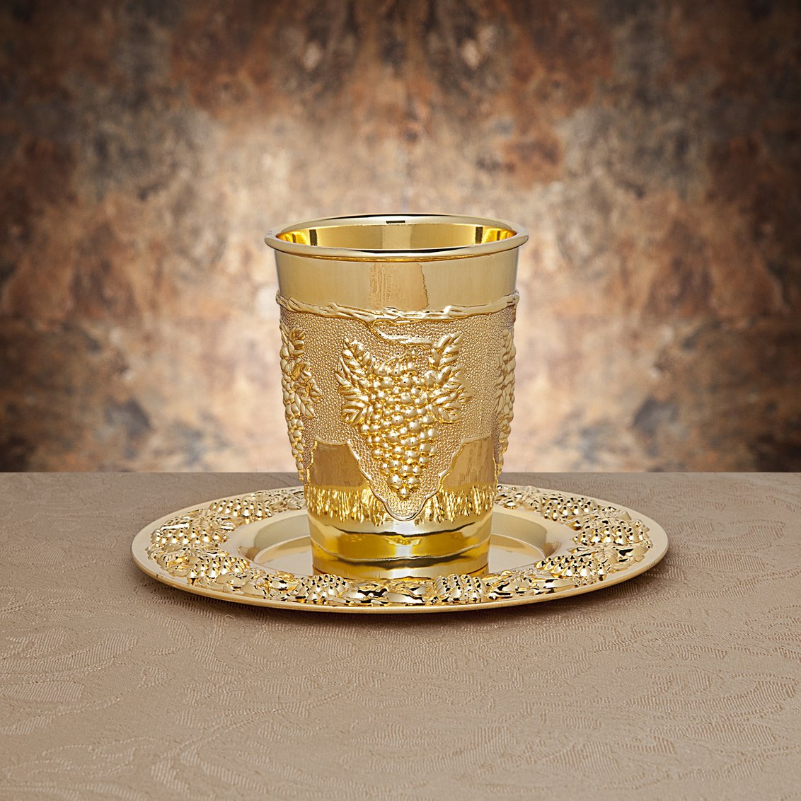 Studio Silversmiths Silverplate Kiddush Cup (gold-plated)