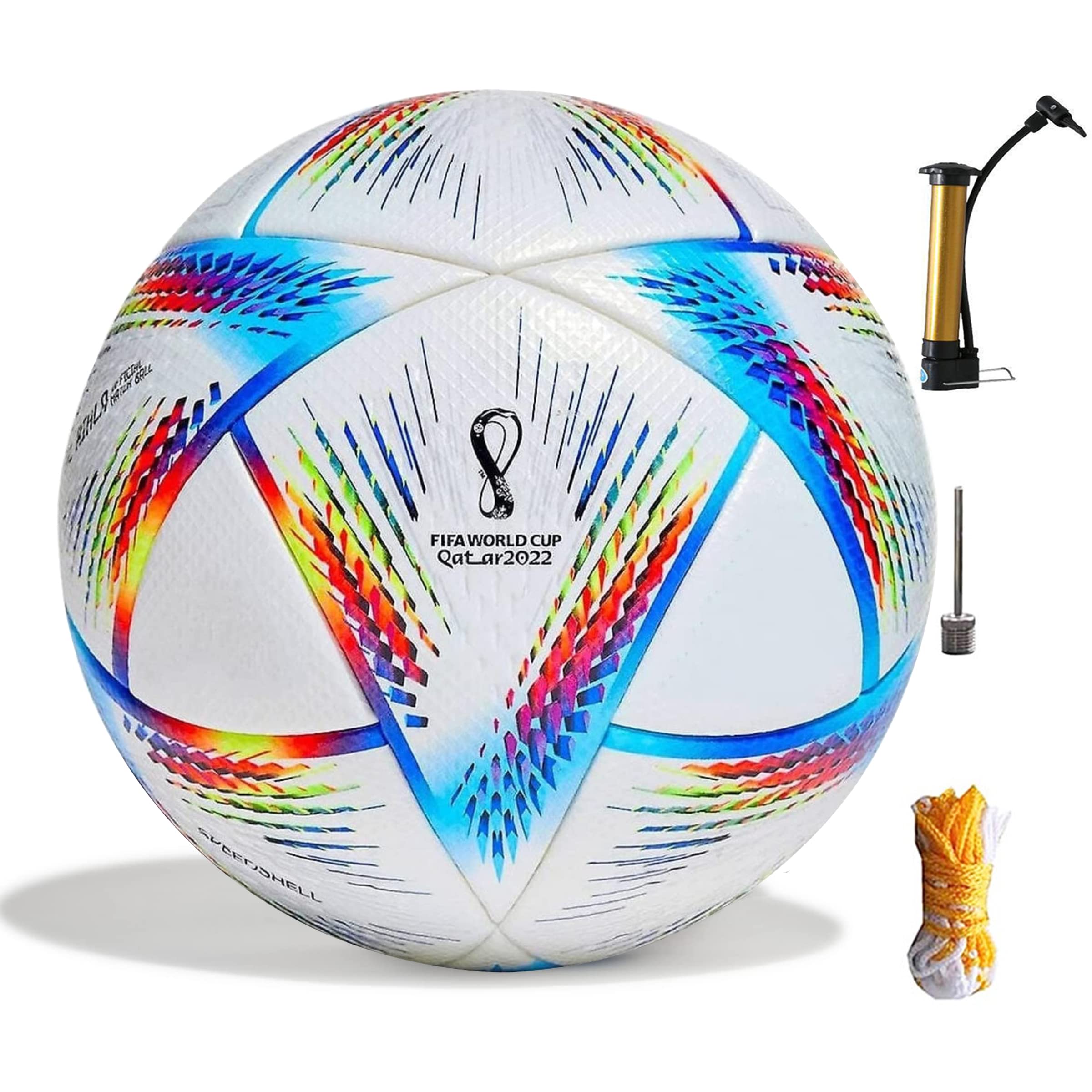 Tiokkss HoRelax Football Soccer Ball, Football Club Training Ball Club World Cup Ball with Air Pump, Size 5