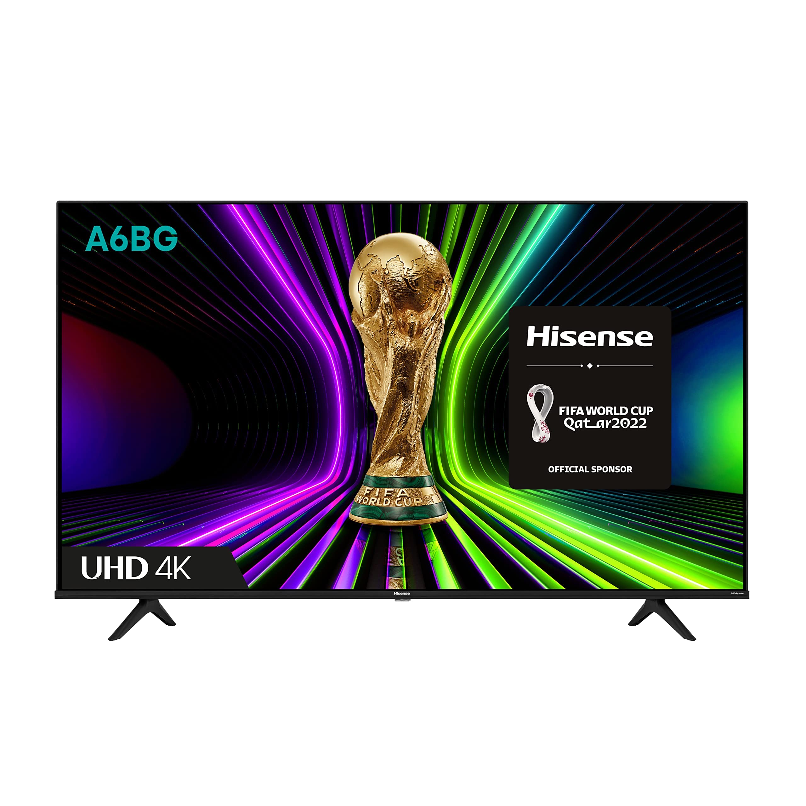 Hisense 50A6BGTUK (50 Inch) 4K UHD Smart TV, with Dolby Vision HDR, DTS Virtual X, Youtube, Netflix, Disney +, Freeview Play and Alexa Built-in, Bluetooth and WiFi (2022 NEW) (Renewed)