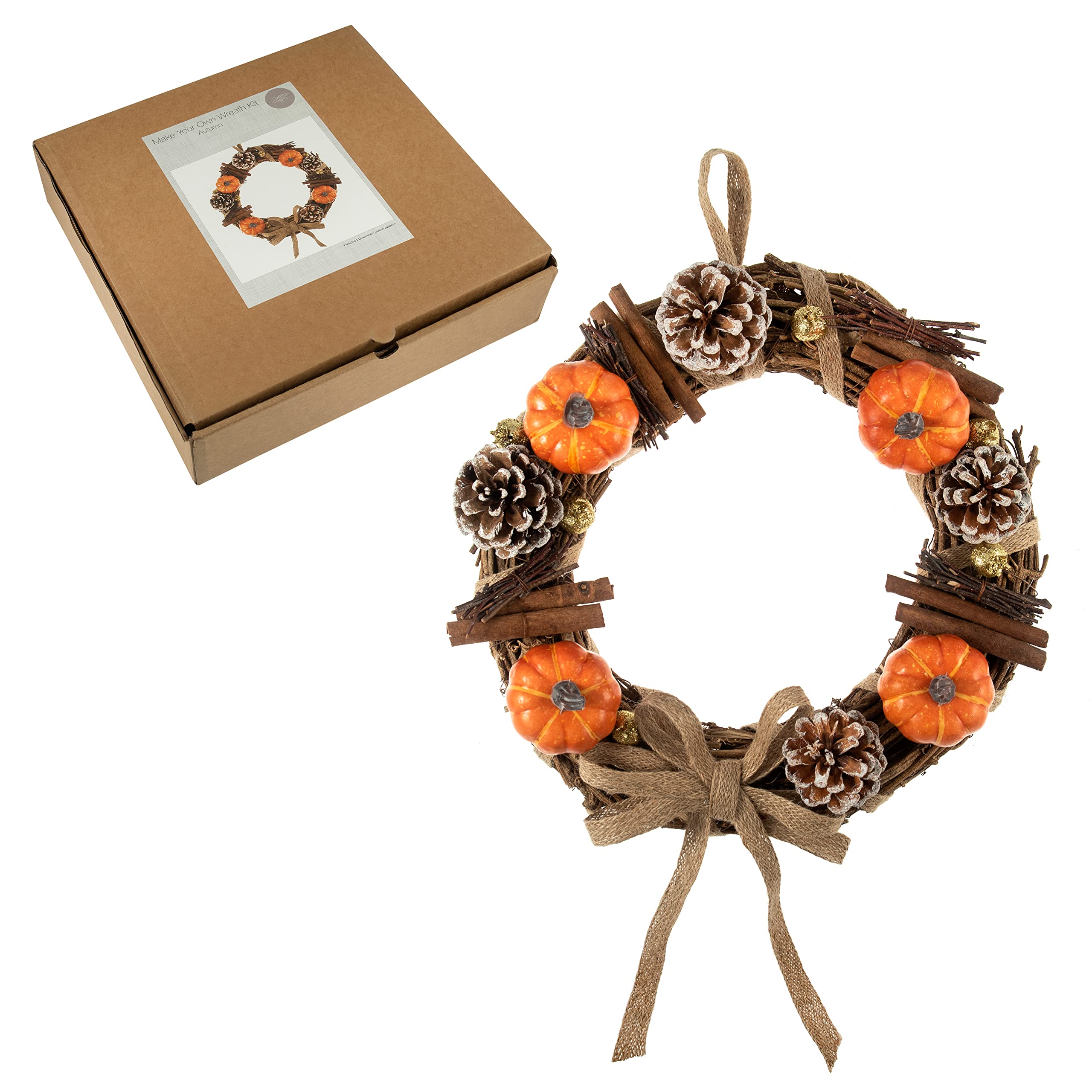 Trimits Make Your Own Wreath Kit, Autumn Natural, 30cm