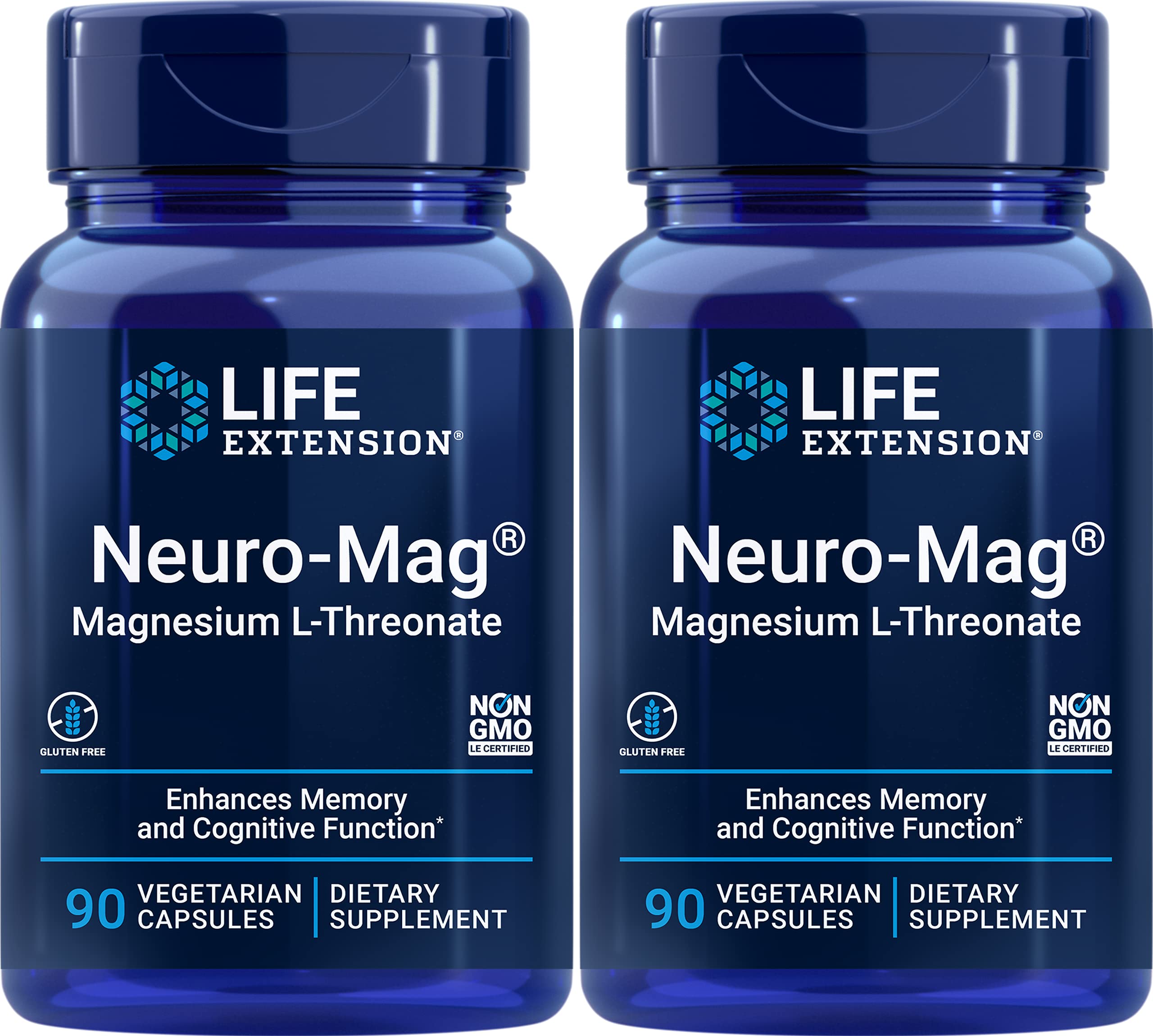 Life Extension Neuro-mag Magnesium L-threonate, 90 Count(2 Pack)