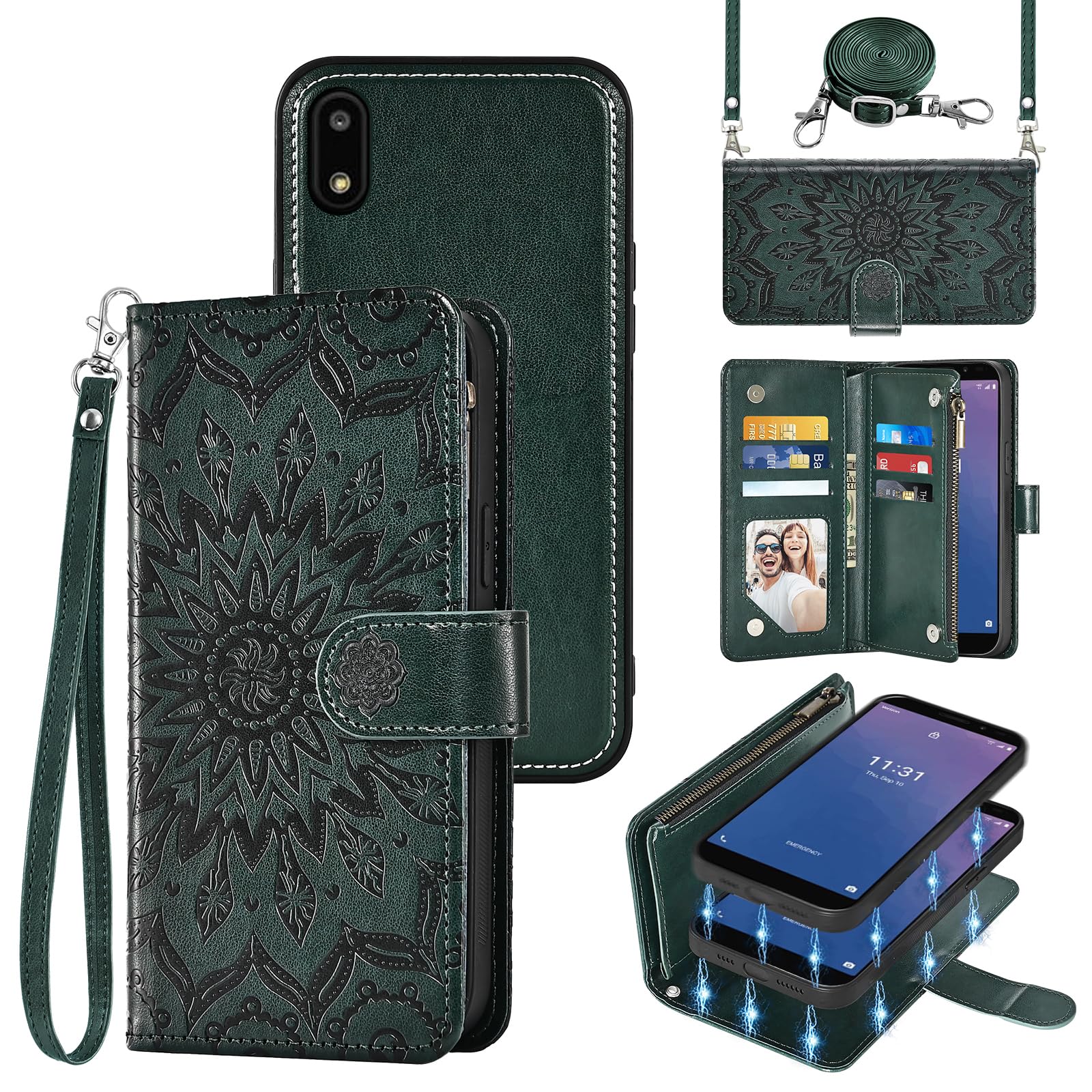 Phone Case for Reliance Jio Orbic/Maui RC545L / Maui 4G LTE/Maui Prepai TYHCXDKPT Dark Green