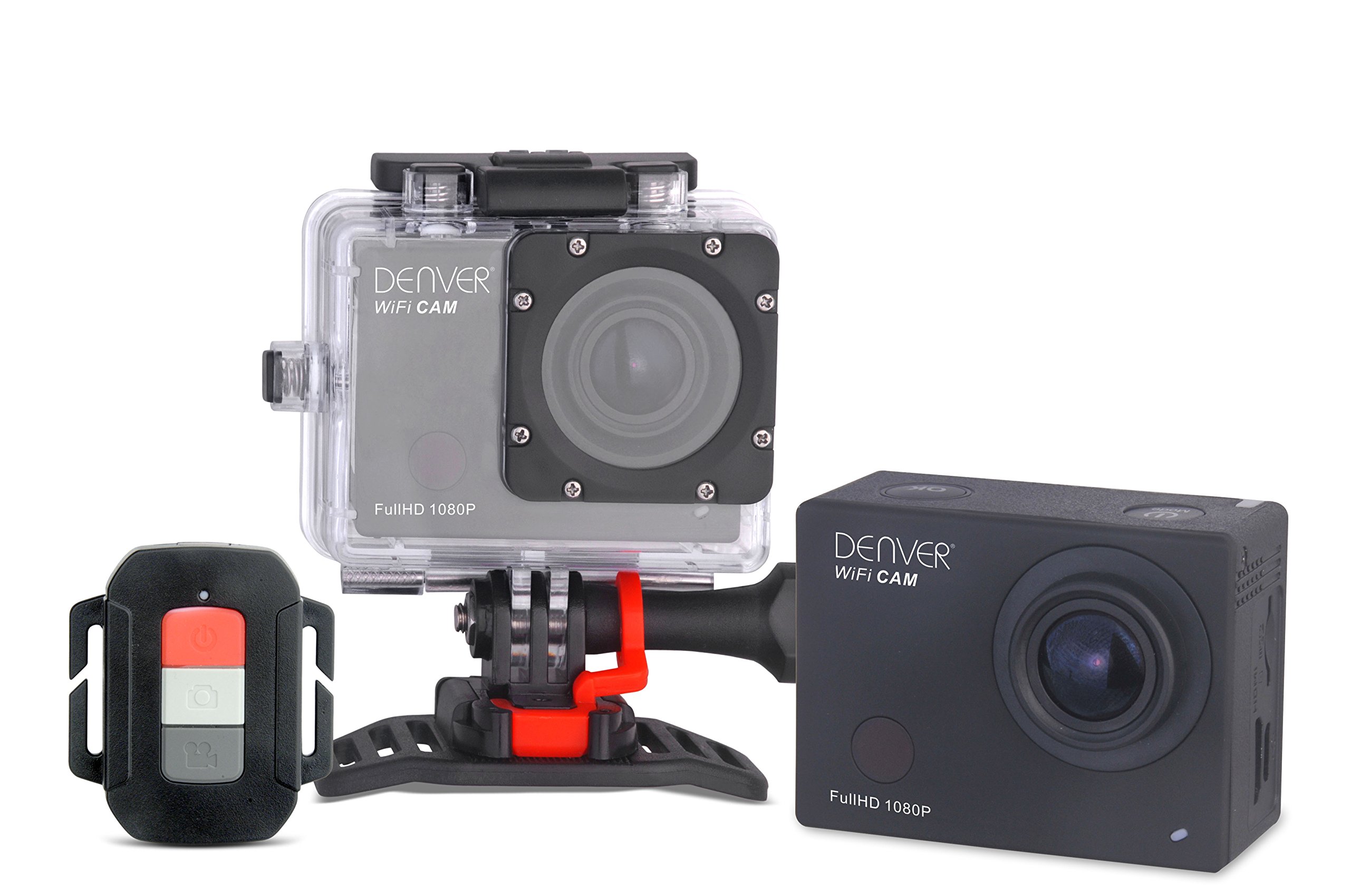 DENVER ACT-8030W FULL HD, 16MP ACTION CAMERA WITH TWO INCH LCD DISPLAY, 45M WATERPROOF, WI-FI APP AND REMOTE