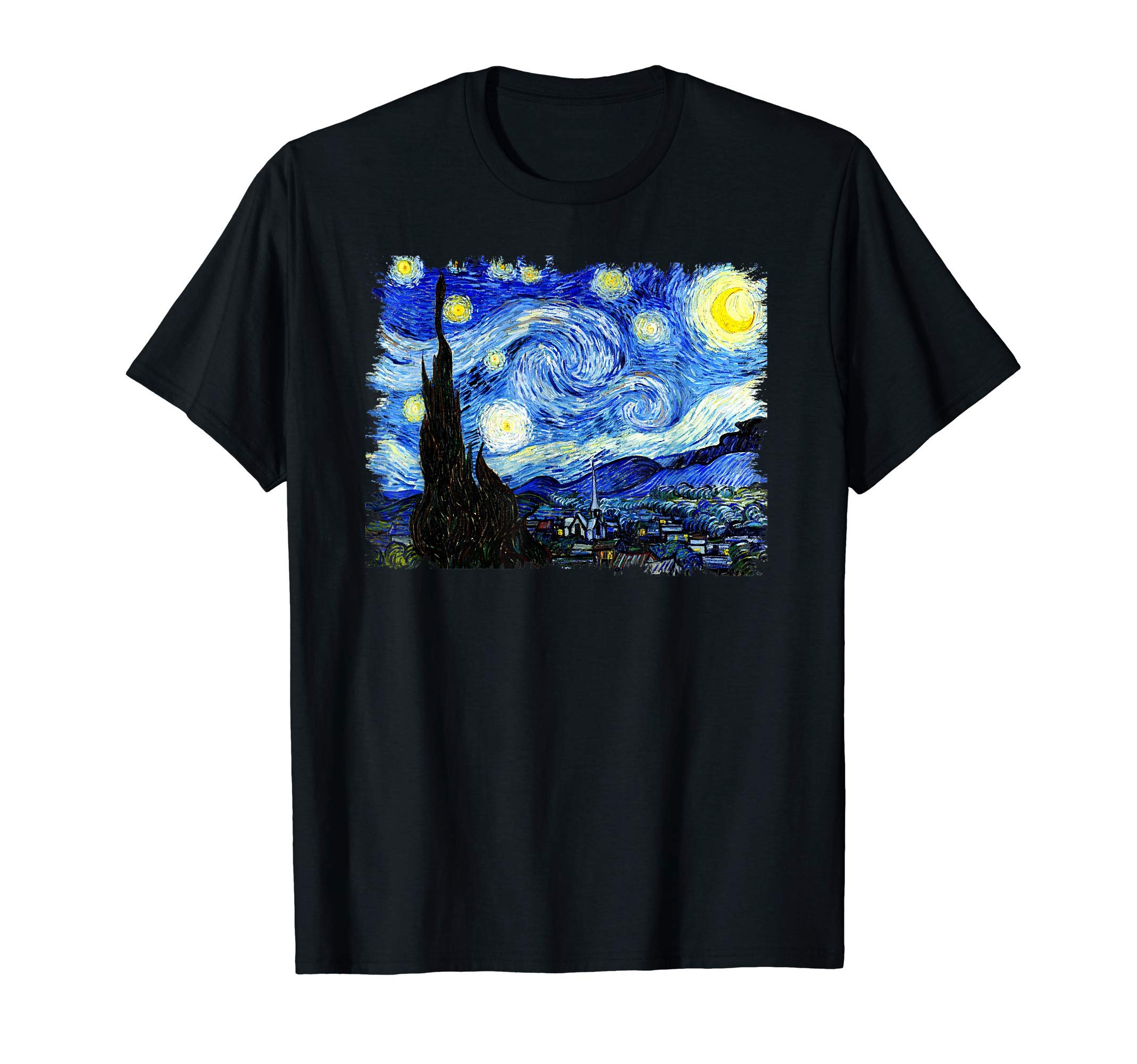 Smooth HQThe Starry Night Vincent Van Gogh Famous Vintage Art Stylish T-Shirt