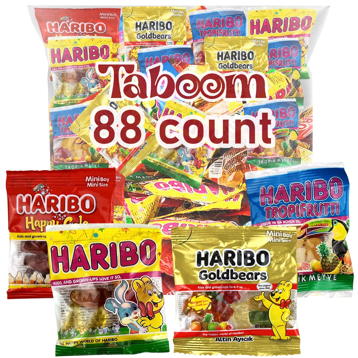 Haribo Mixed Gummies Pack – 88 Ct of Halloween Candy – Premium Candy Variety Pack with Delicious Flavors – Multi-Shaped Bulk Candy for Trick-or-Treat – Fruity, Eye-Catching, and Tasteful