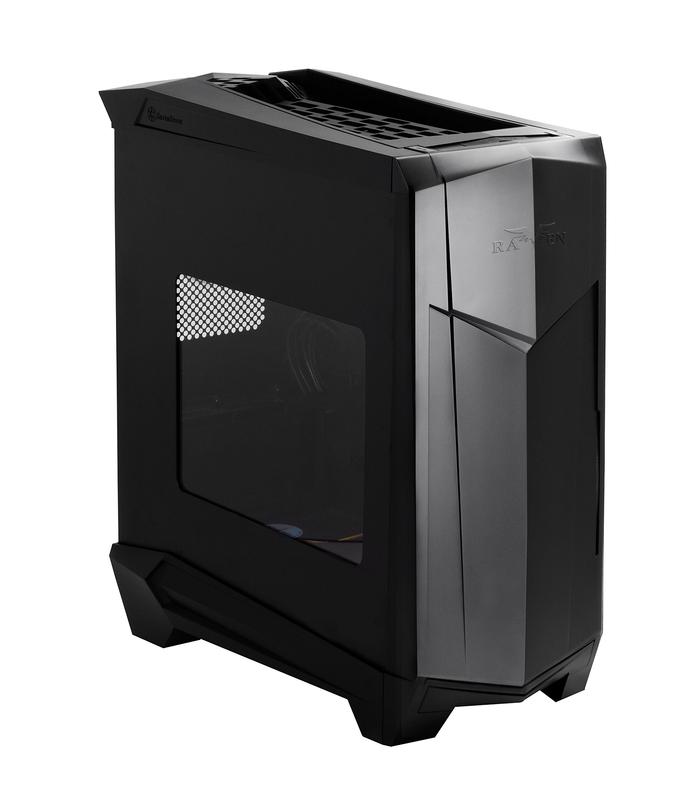 SilverStone SST-RV05B-W - Raven Midi Tower SSI-CEB ATX Computer Case, Silent High Airflow Performance, with Window, black