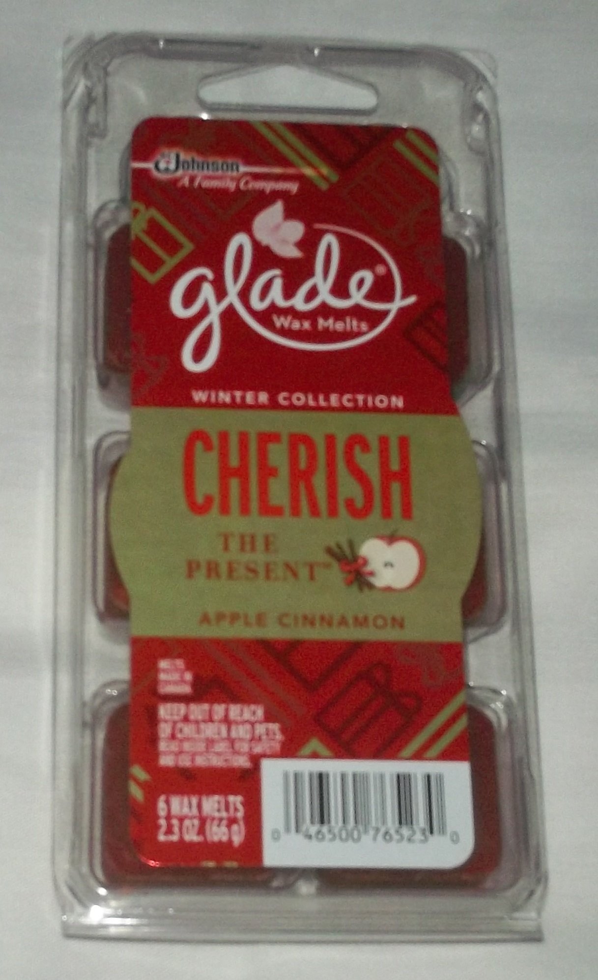 Glade Wax Melts Cherish the Present - Apple Cinnamon. 6 Cubes Per Package