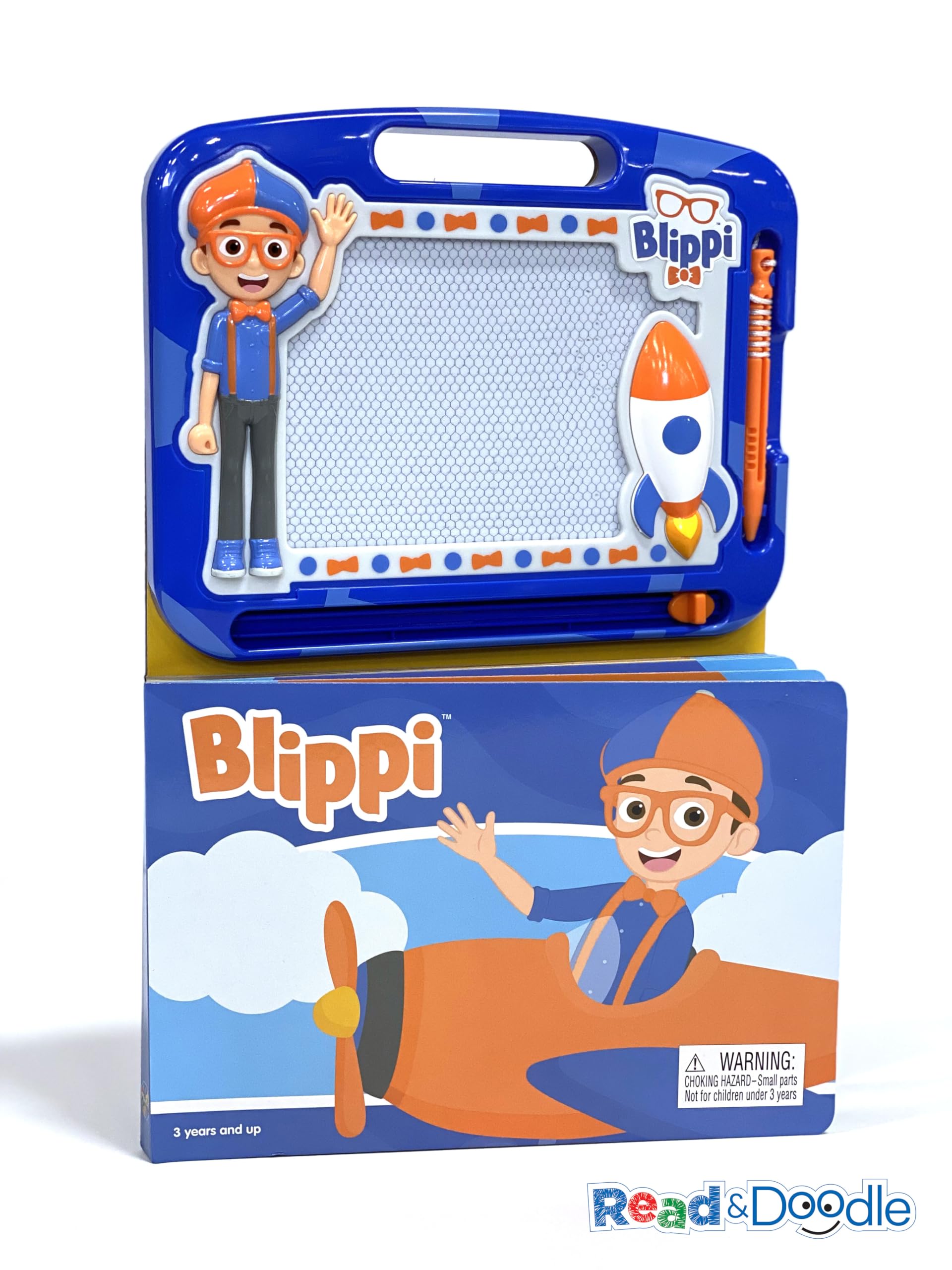 Blippi Read & Doodle - Learning resources for kids, a magnetic drawing pad, an easy-to-use pen, 22-page board book for reading and drawing Board book – Picture Book, 1 Jun. 2022