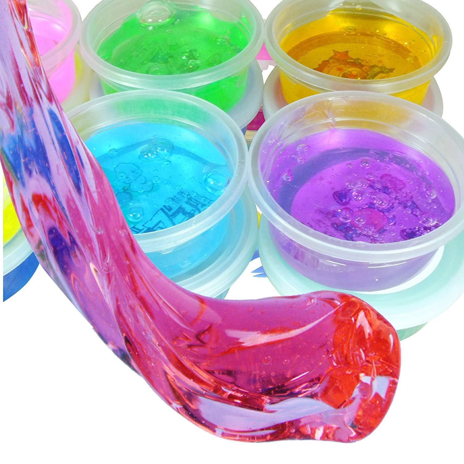 Jiada Crystal Soft Clay and Slimes - Set of 6