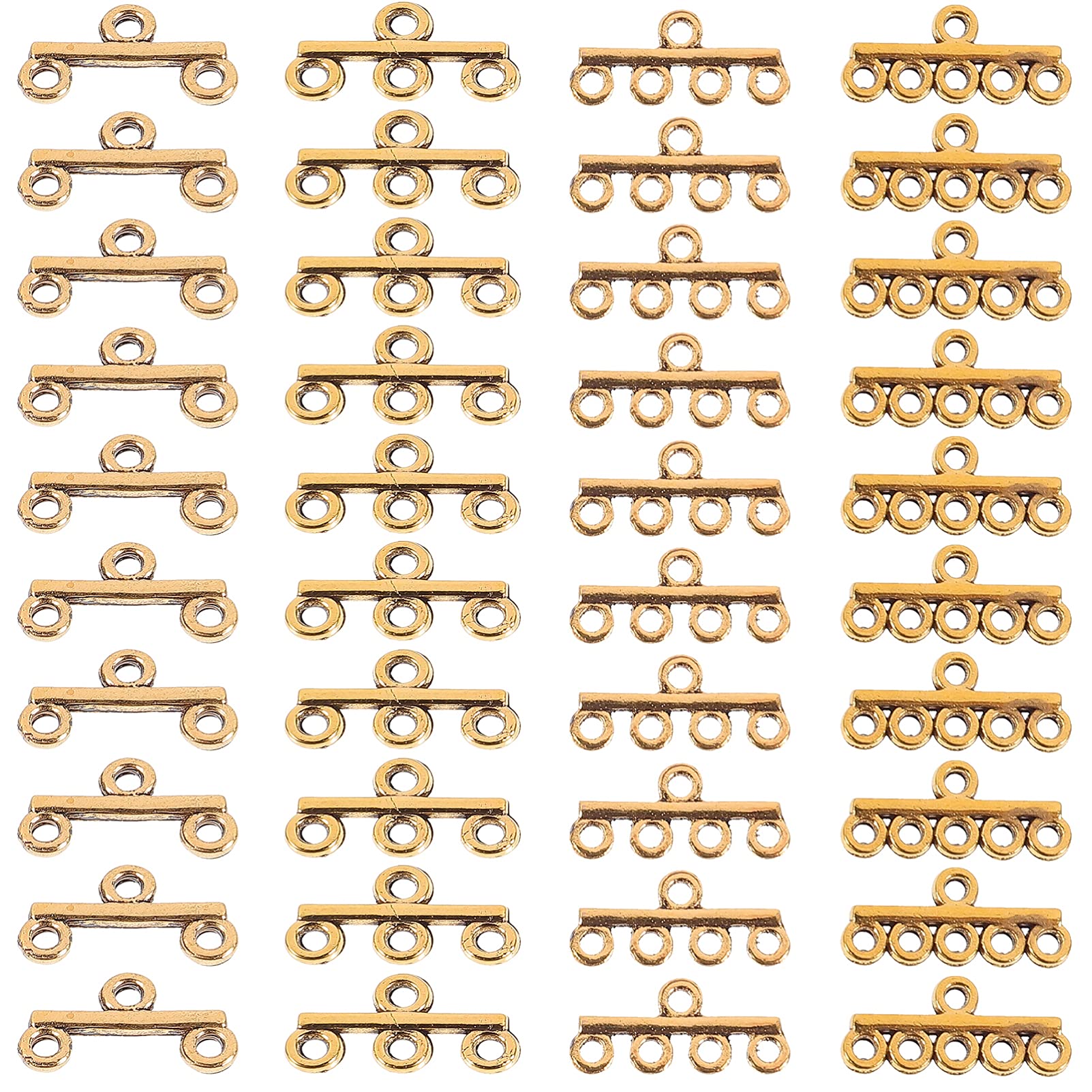 ARTIBETTER 40pcs Slide Clasp Lock Necklace Connector Gold Multi Strands Slide Tube Clasps Tube Lock Connectors for Bracelet DIY Craft Jewelry Making Supplies