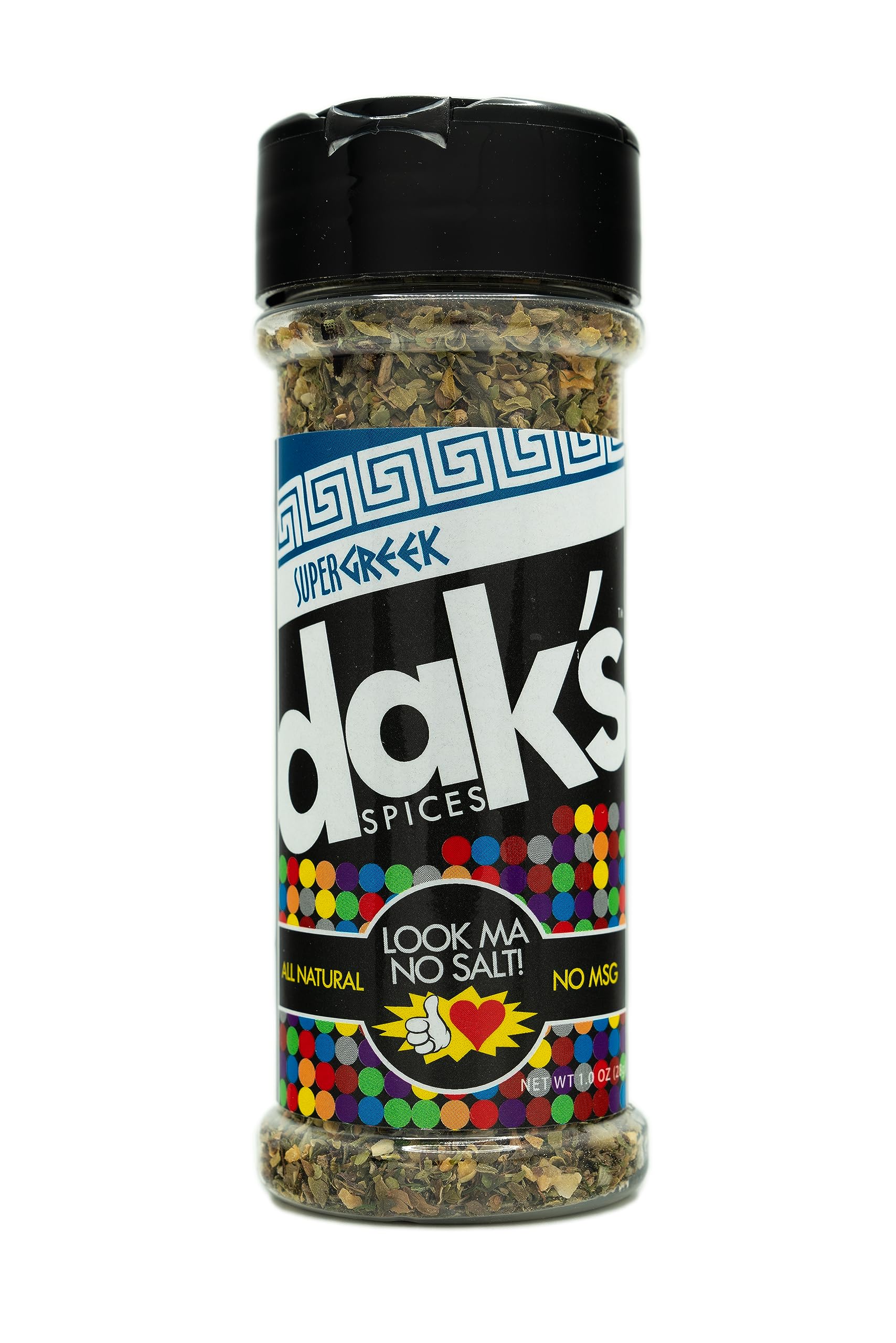 DAK's Spices Super Greek Blend | 100% Salt & Sugar Free | Healthy Seasoning | MSG, Preservative & Potassium Free | Low Carb & Keto Friendly | Perfect for Adding Flavor to Recipes | 1.5 oz