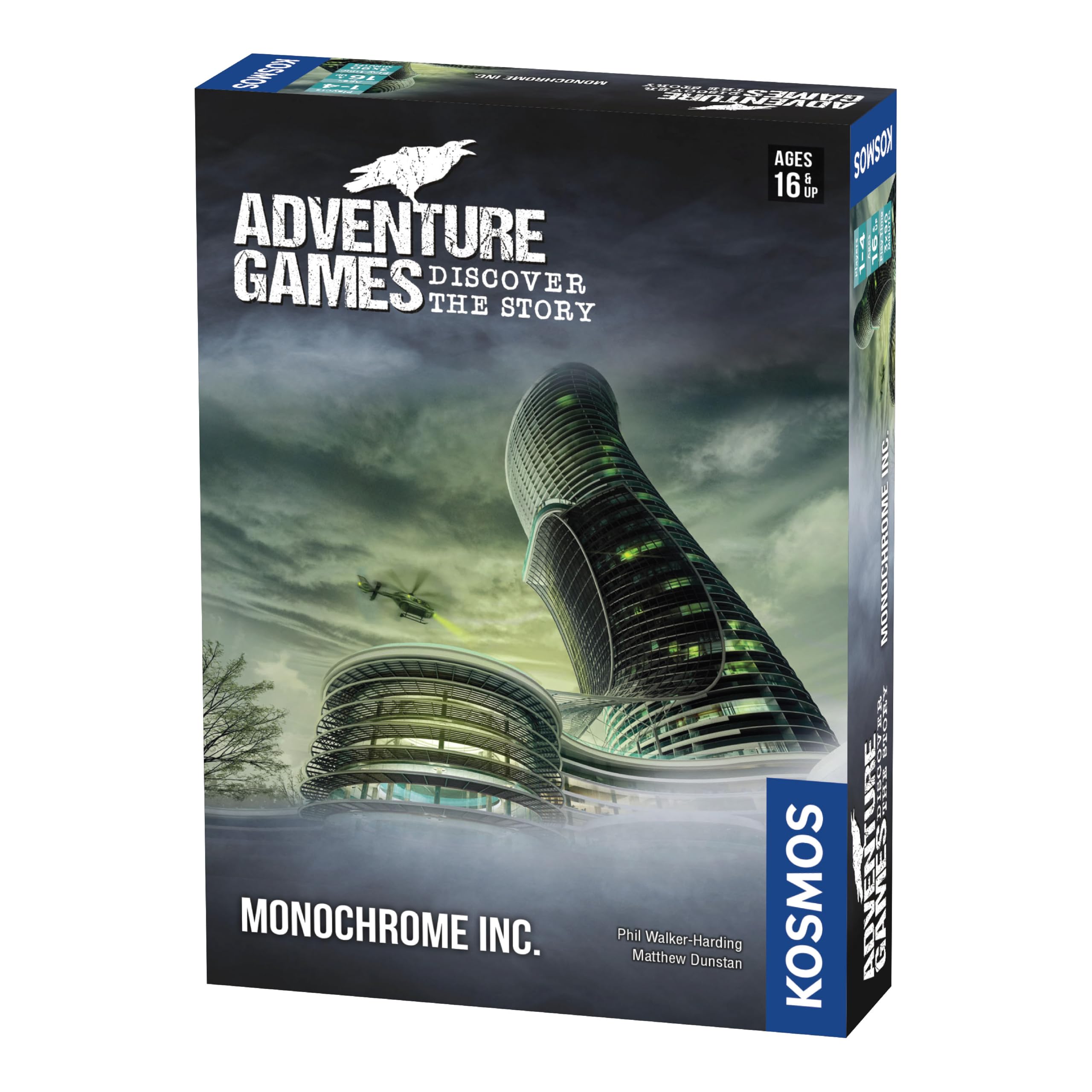 Thames & Kosmos Adventure Games: Monochrome Inc., Cooperative Card Games for Adults and Teens, Board Games for Game Night, For 1 to 4 Players, Age 16+