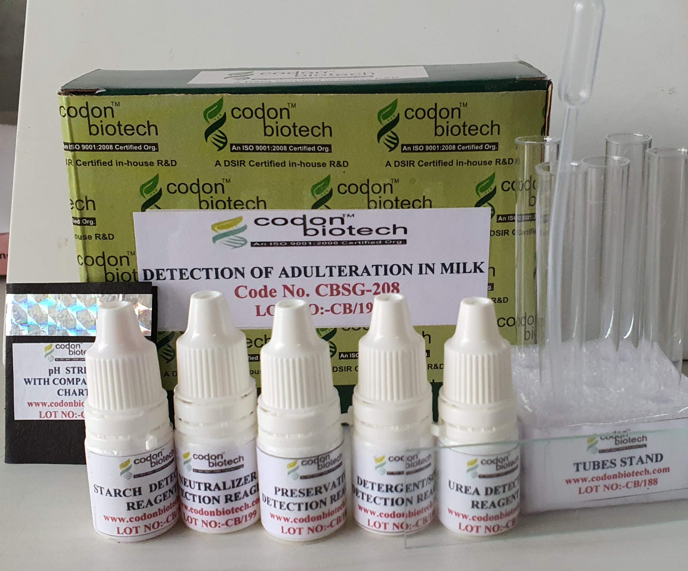 Codon Biotech Milk Adulteration Detection Kit (Green, Normal)