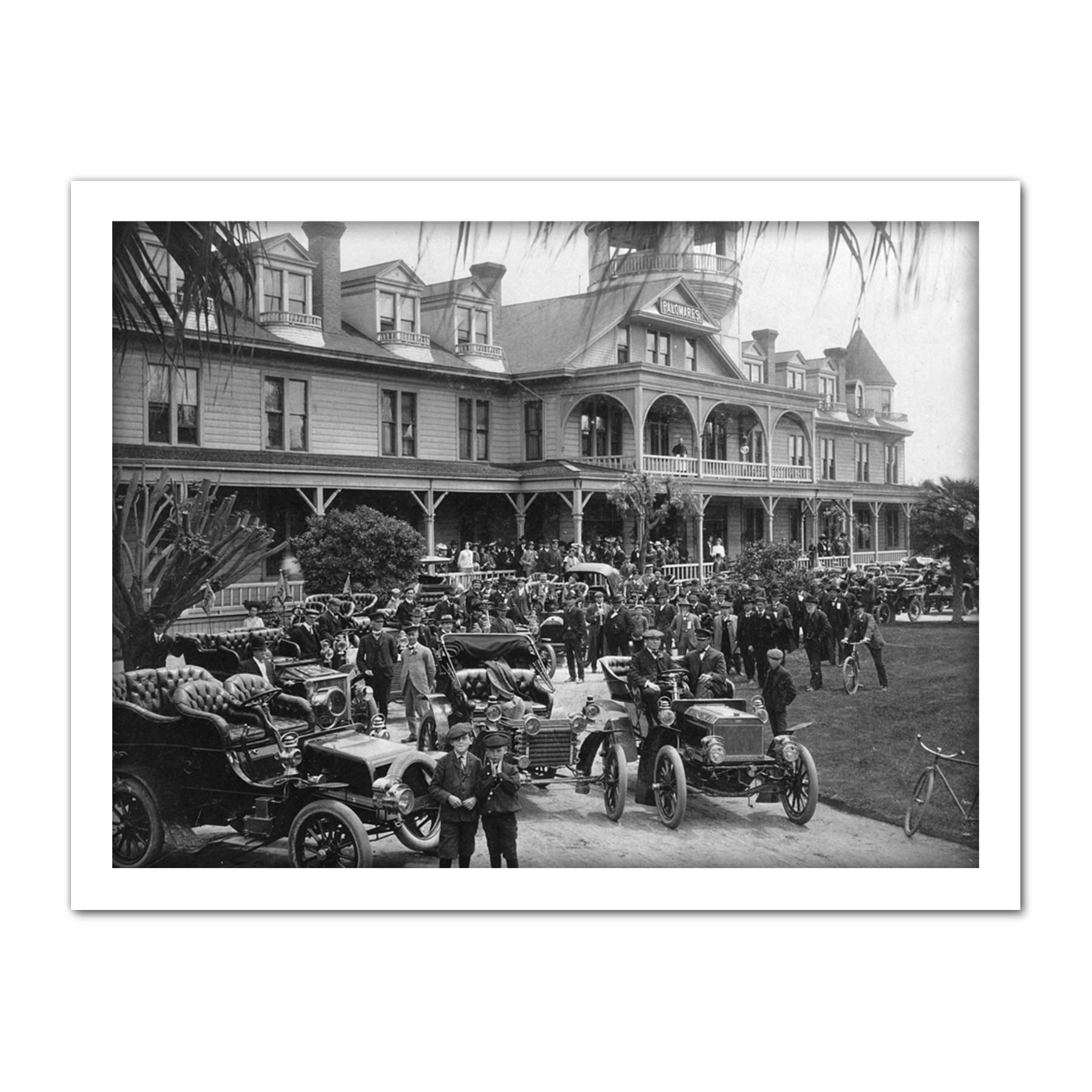 Reliability Run Palomares Hotel Pomona California 1904 Artwork Framed Wall Art Print 18X24 Inch