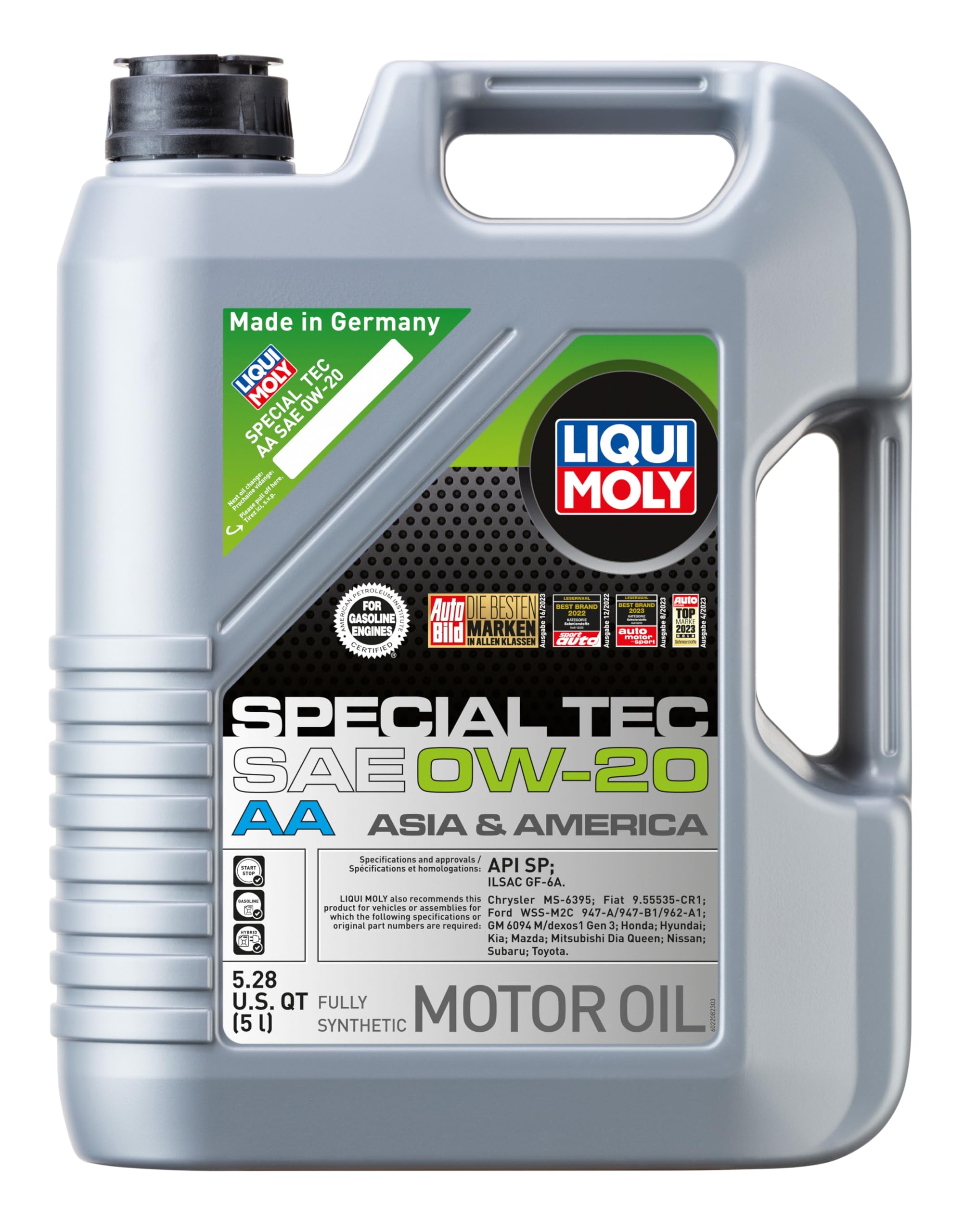 LIQUI MOLY Special Tec AA SAE 0W-20 | 5 L | Fully synthetic engine oil | SKU: 2208