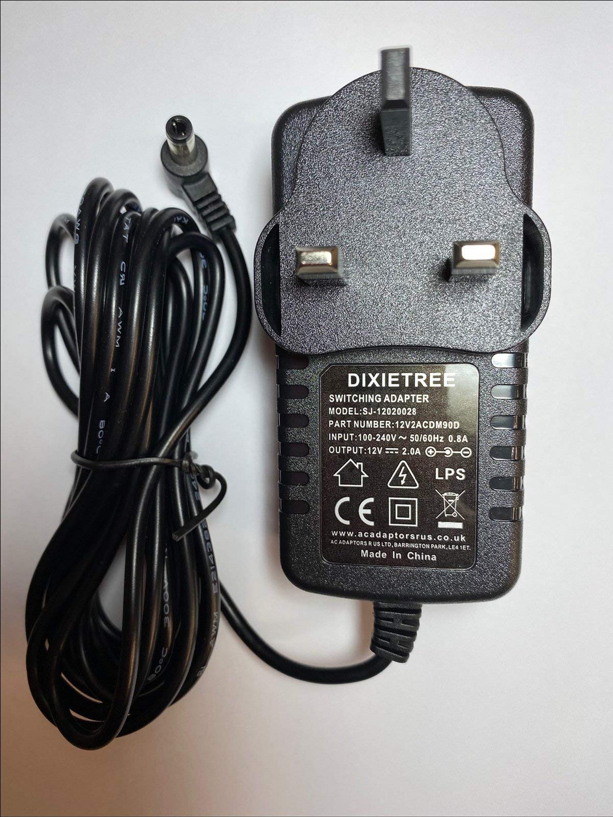 Replacement for Sunny Switching Adapter SYS1308-2412-W3U 12V 2.0A Power Supply