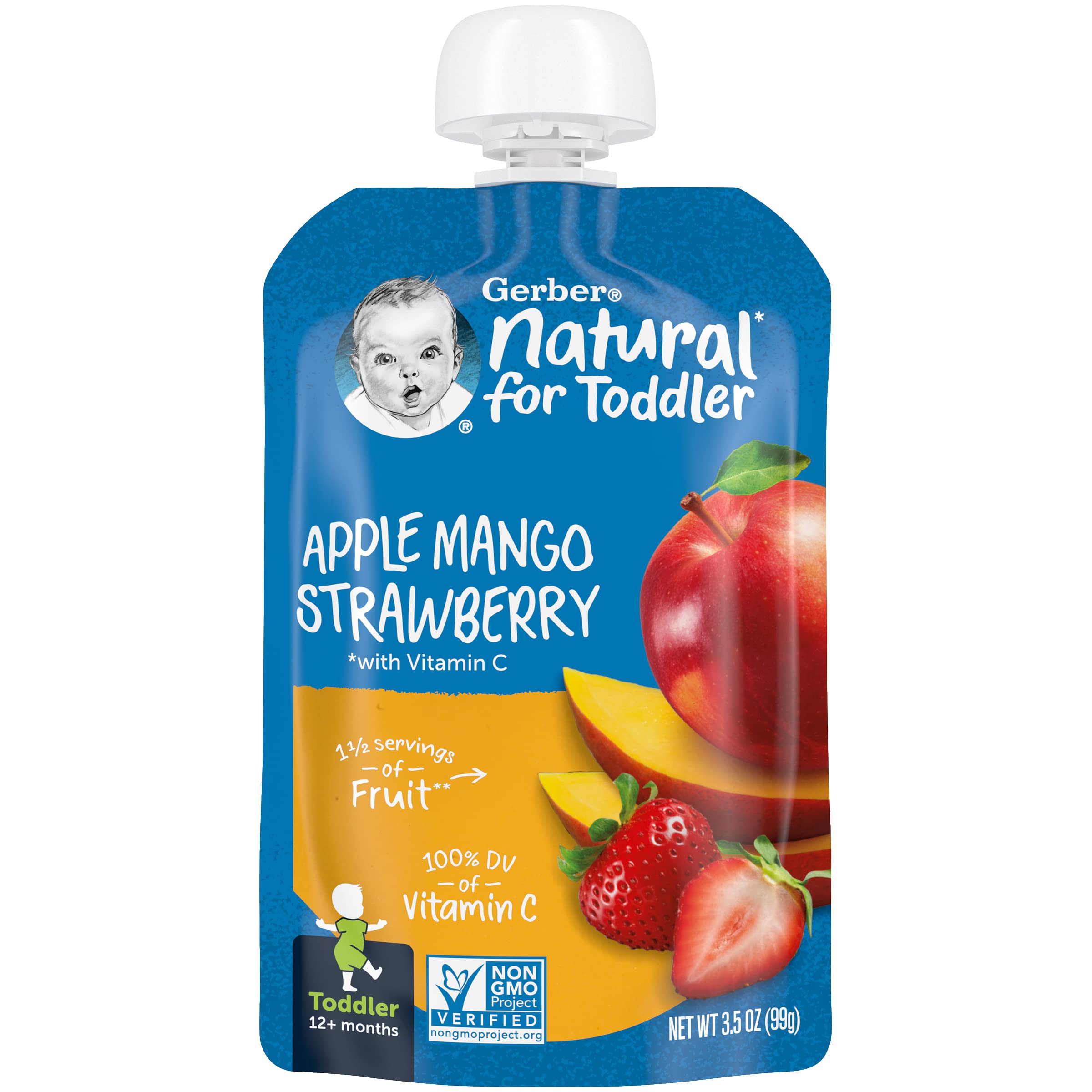 GerberToddler Apple Mango Strawberry, 99 gm, large