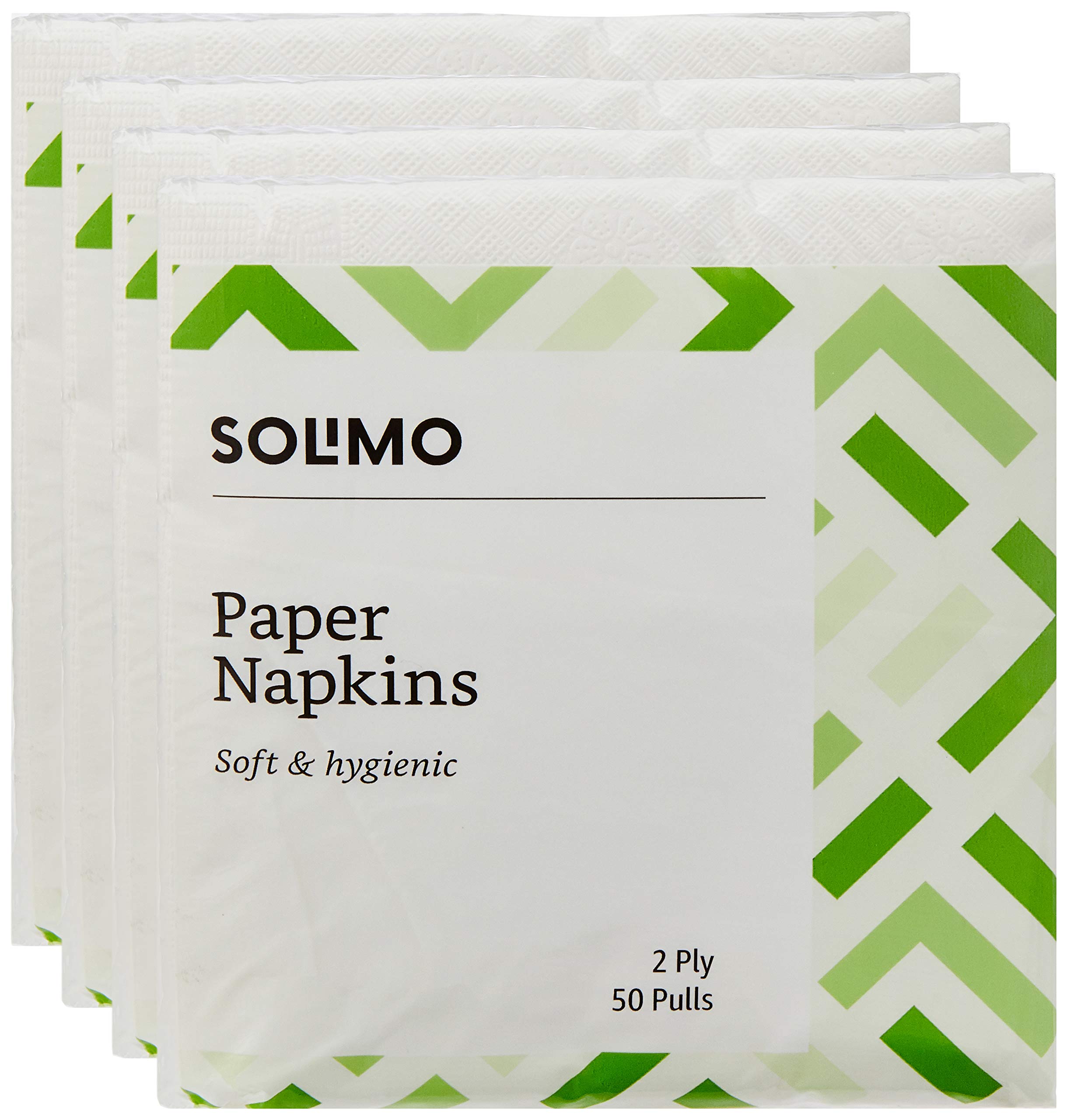 Amazon Brand - Solimo 2 Ply Tissues Roll 200 pulls | 50 pulls X 4 Rolls | soft and highly absorbent | 100% Natural Virgin Cellulose Fiber