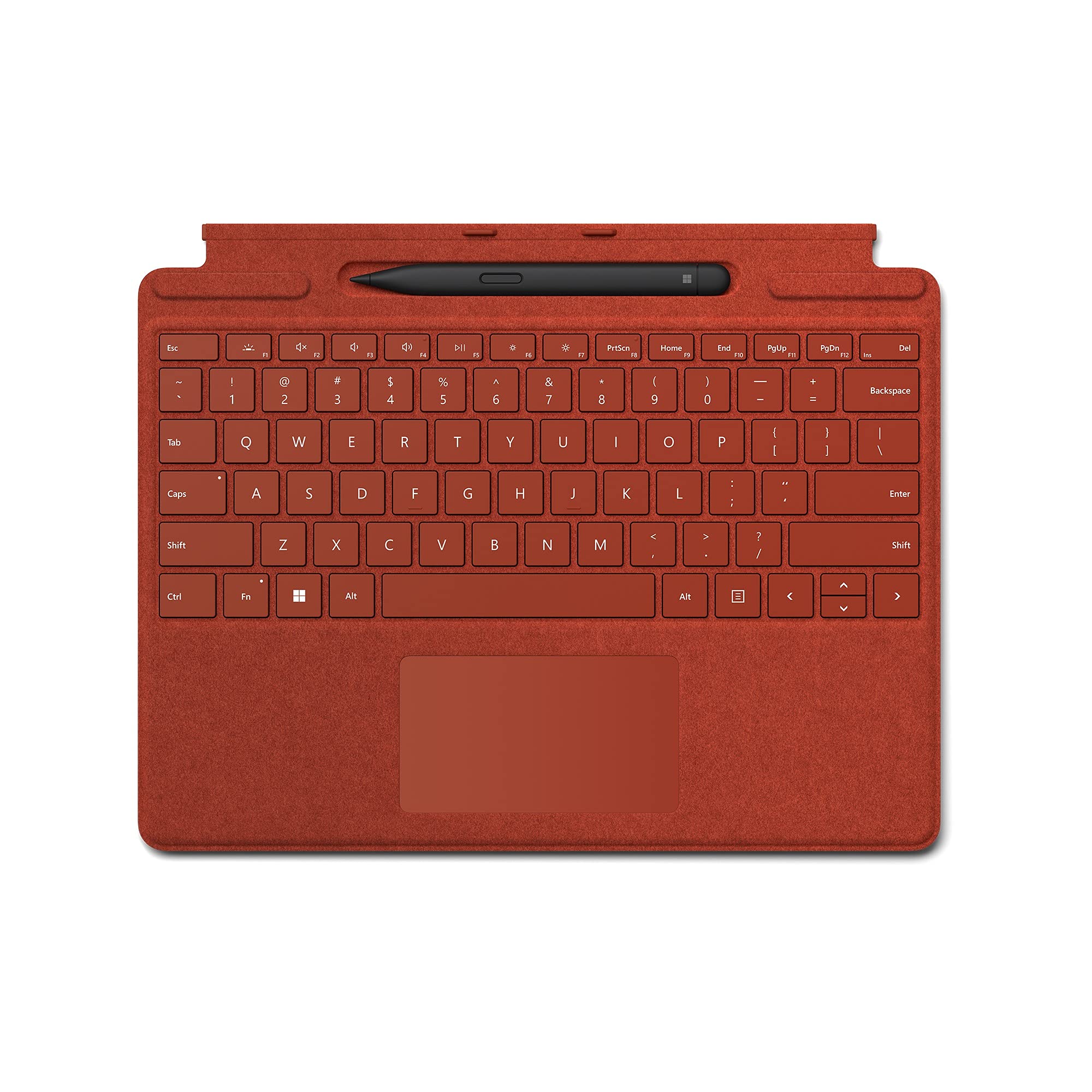 MicrosoftSurface Pro 9, 8 or X - Signature Type cover - Red - and Slim Pen 2 - Black - bundle