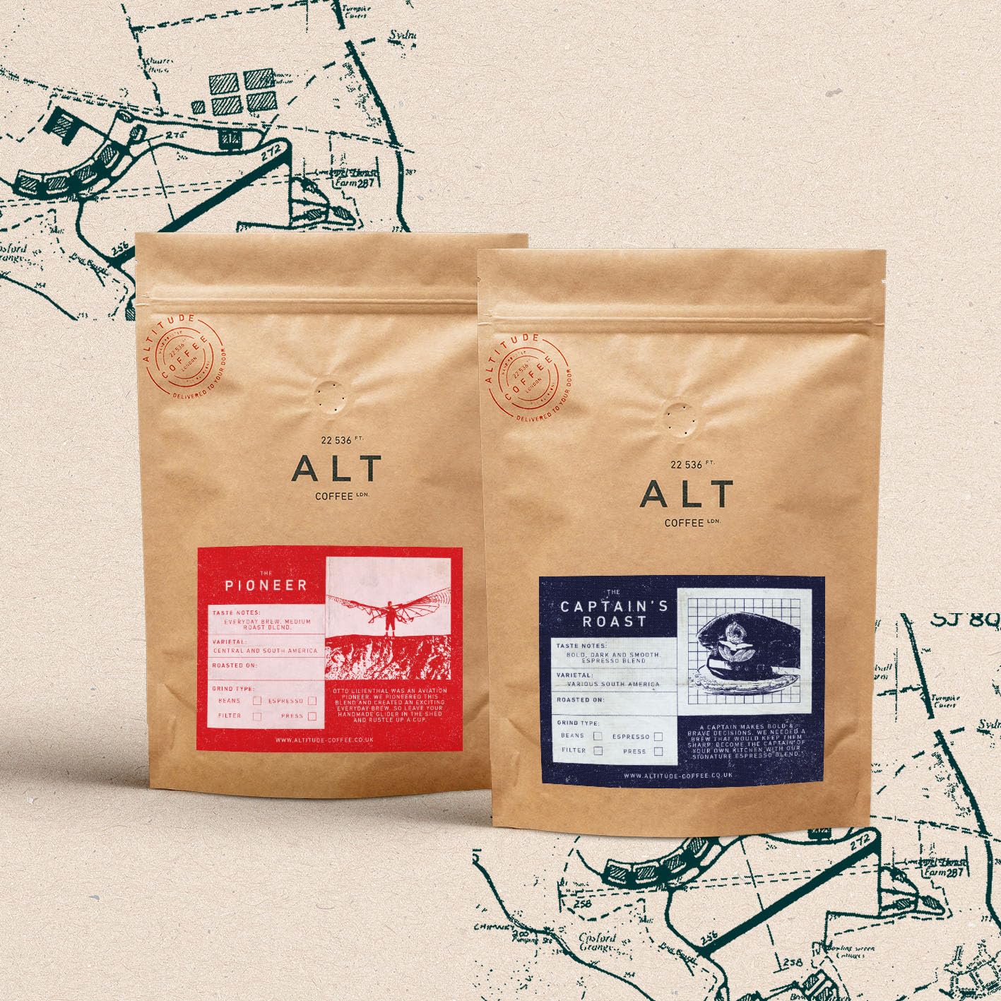 Award Winning Blends Discovery Twin Pack - Altitude Coffee London | Specialty Coffee | Artisan Roasters | Medium Roast | Whole Beans (2 pack of 250g)