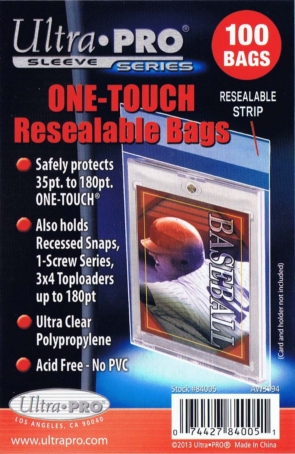 5 Ultra Pro Magnetic One Touch Resealable Bag Packs 84005 500 Total (5 100ct Packs) - For Magnetic Holders