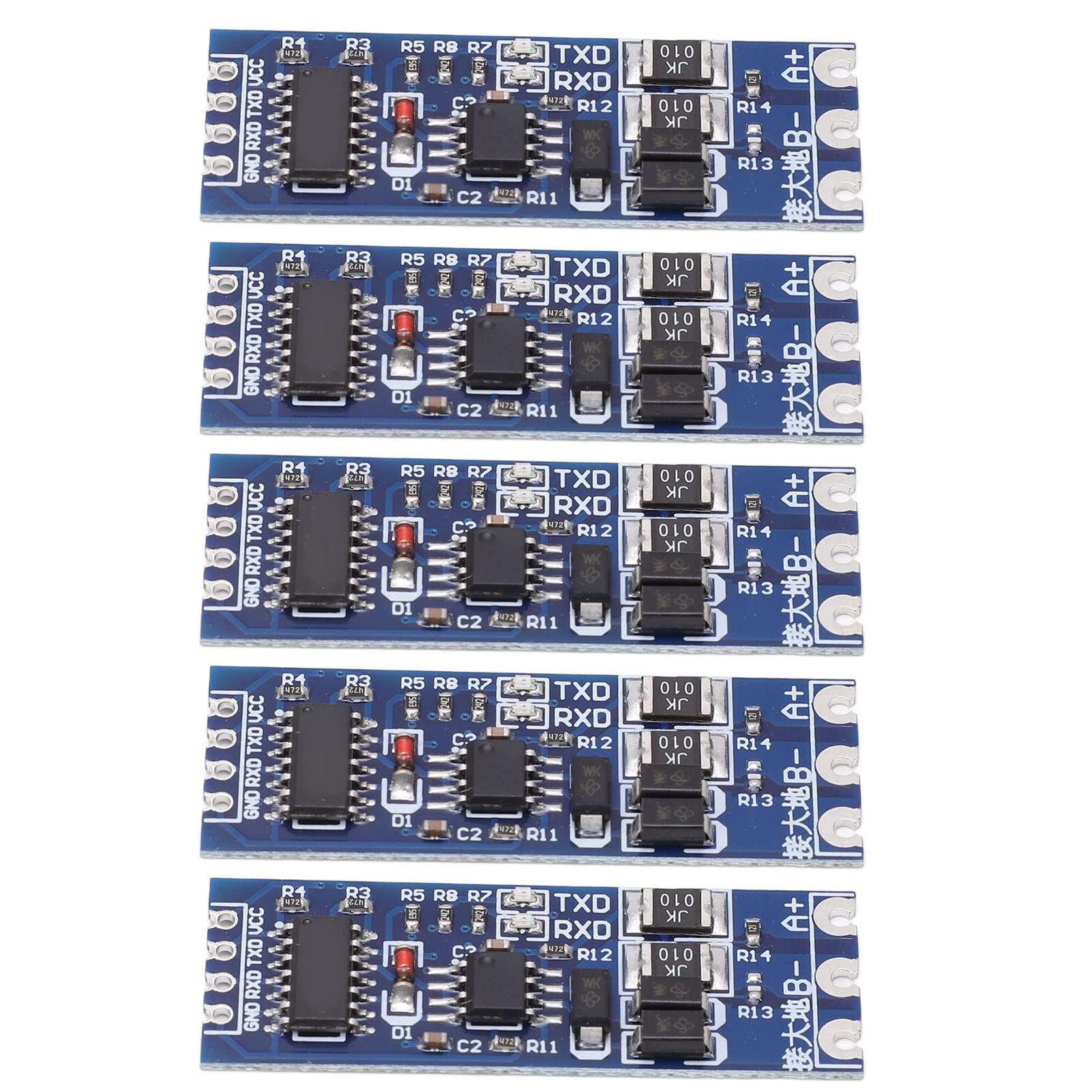 Eujgoov5 Pcs Single Chip TTL to RS485 Converter Module Serial Port Level Converter Borad