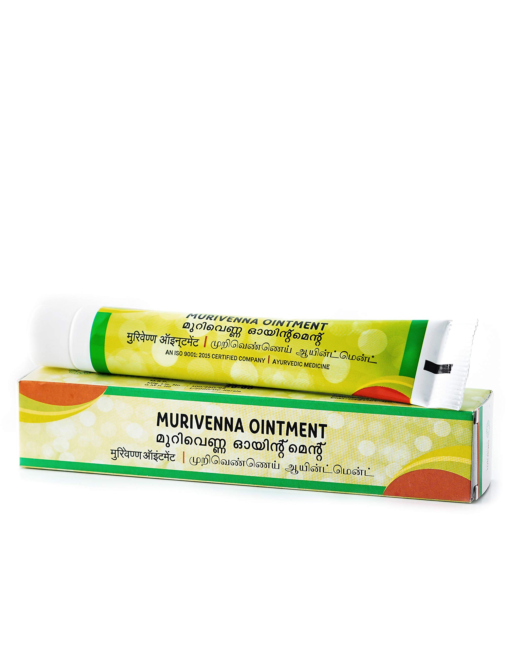 Sitaram Murivenna Ointment 20gms (Pack of 2), Ayurvedic ointment for blunt injuries, wounds and burns