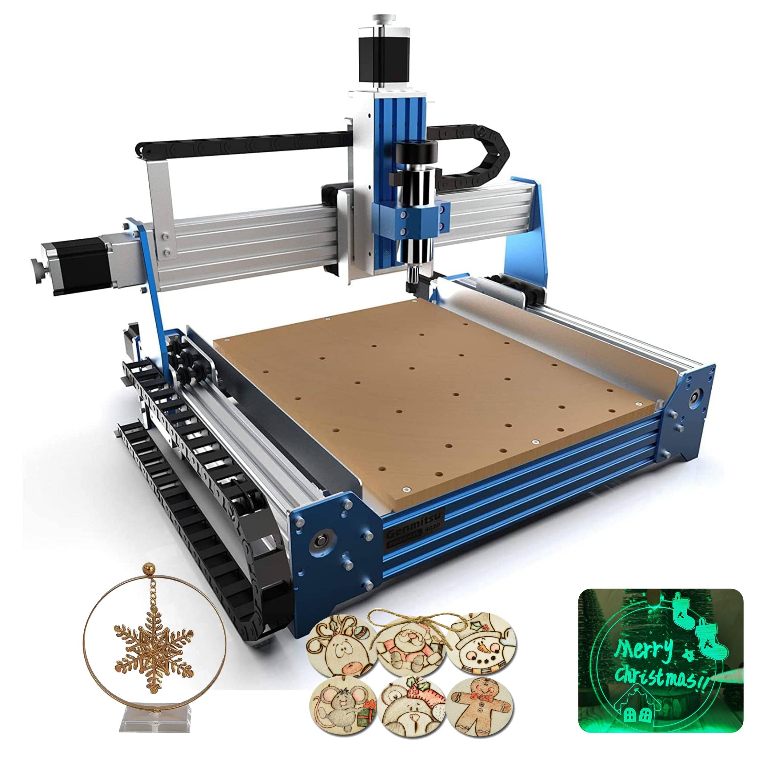 CNC Router Machine PROVerXL 4030 for Wood Metal Acrylic MDF Carving Arts Crafts DIY Design, 3 Axis Milling Cutting Engraving Machine, Working Area 400 x 300 x 110mm (15.7''x11.8''x4.3'')