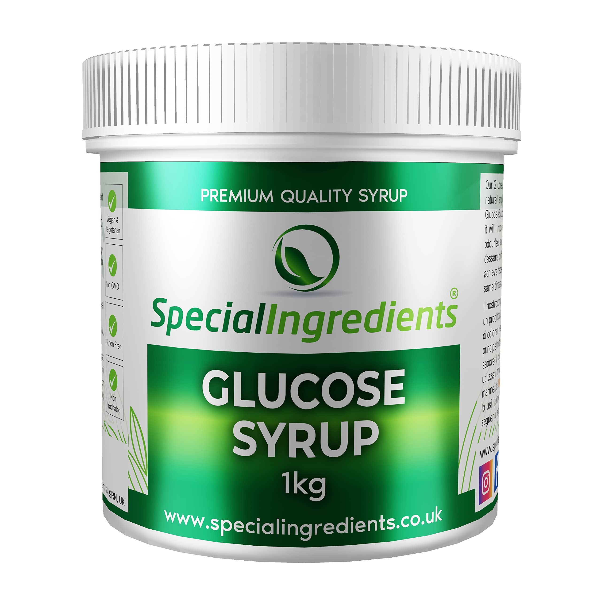 SPECIAL INGREDIENTSGlucose Syrup 1kg Premium Quality Non-GMO, Gluten Free – Recyclable Container