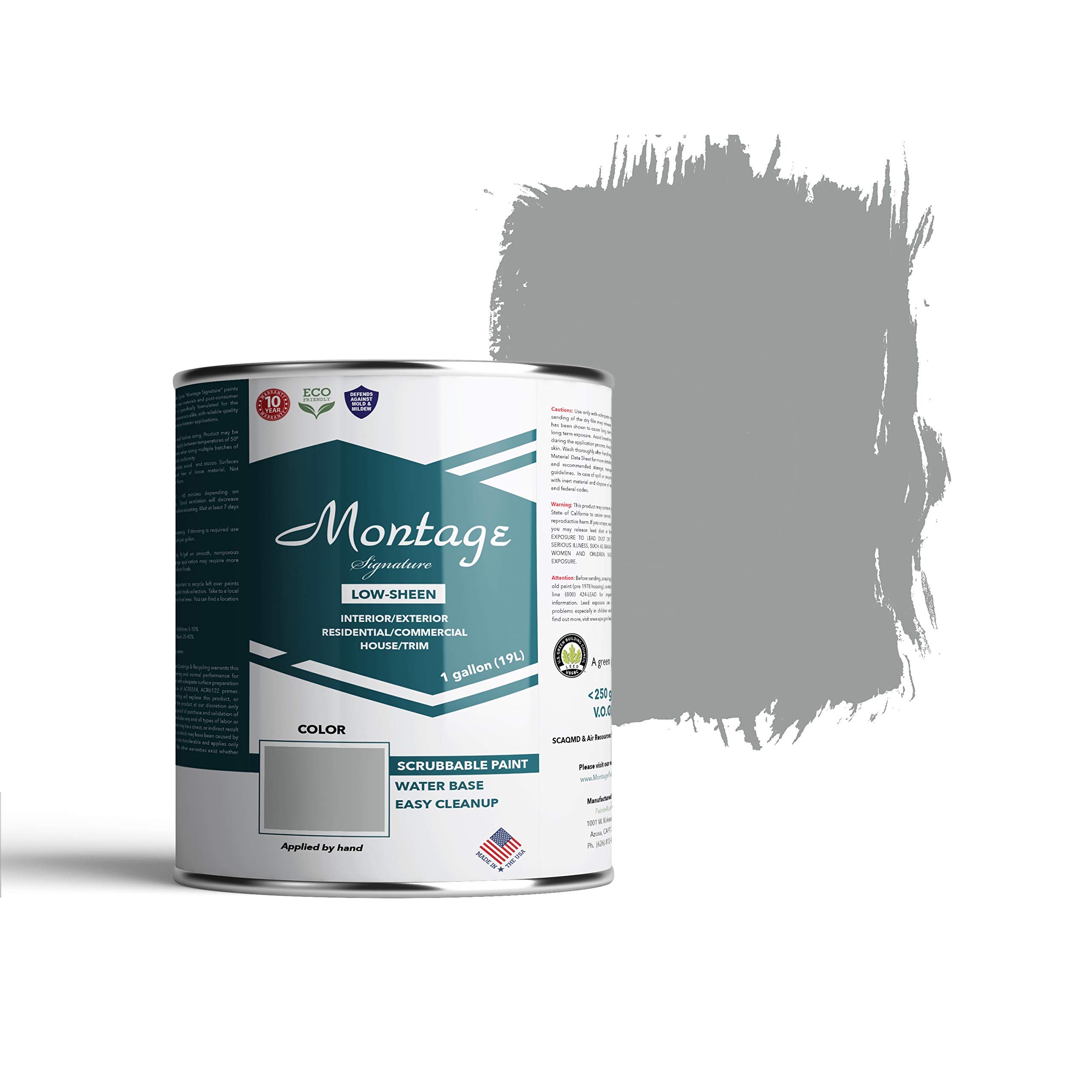 Montage Signature Interior/Exterior Eco-Friendly Paint, Twilight, Low Sheen, 1 Gallon