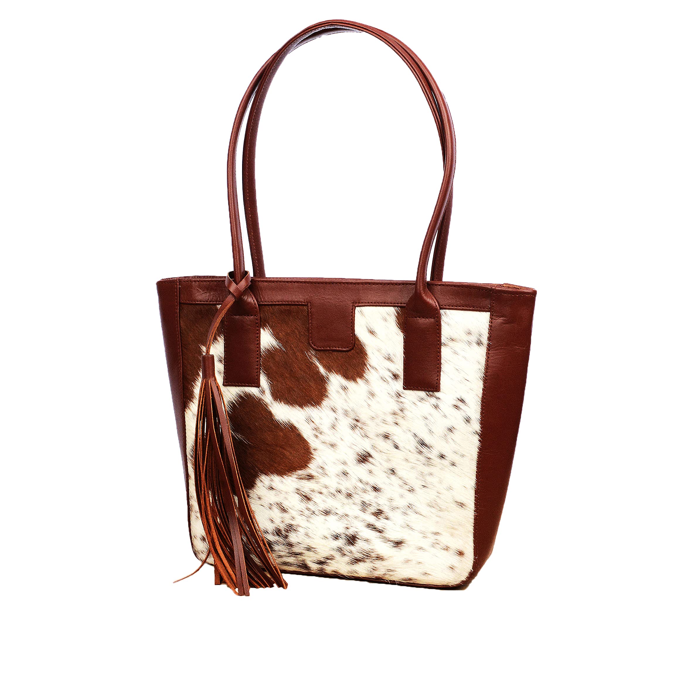 Tote Shoulder Bag for Women Genuine Cowhide Hair-on Fur Large Leather handbags