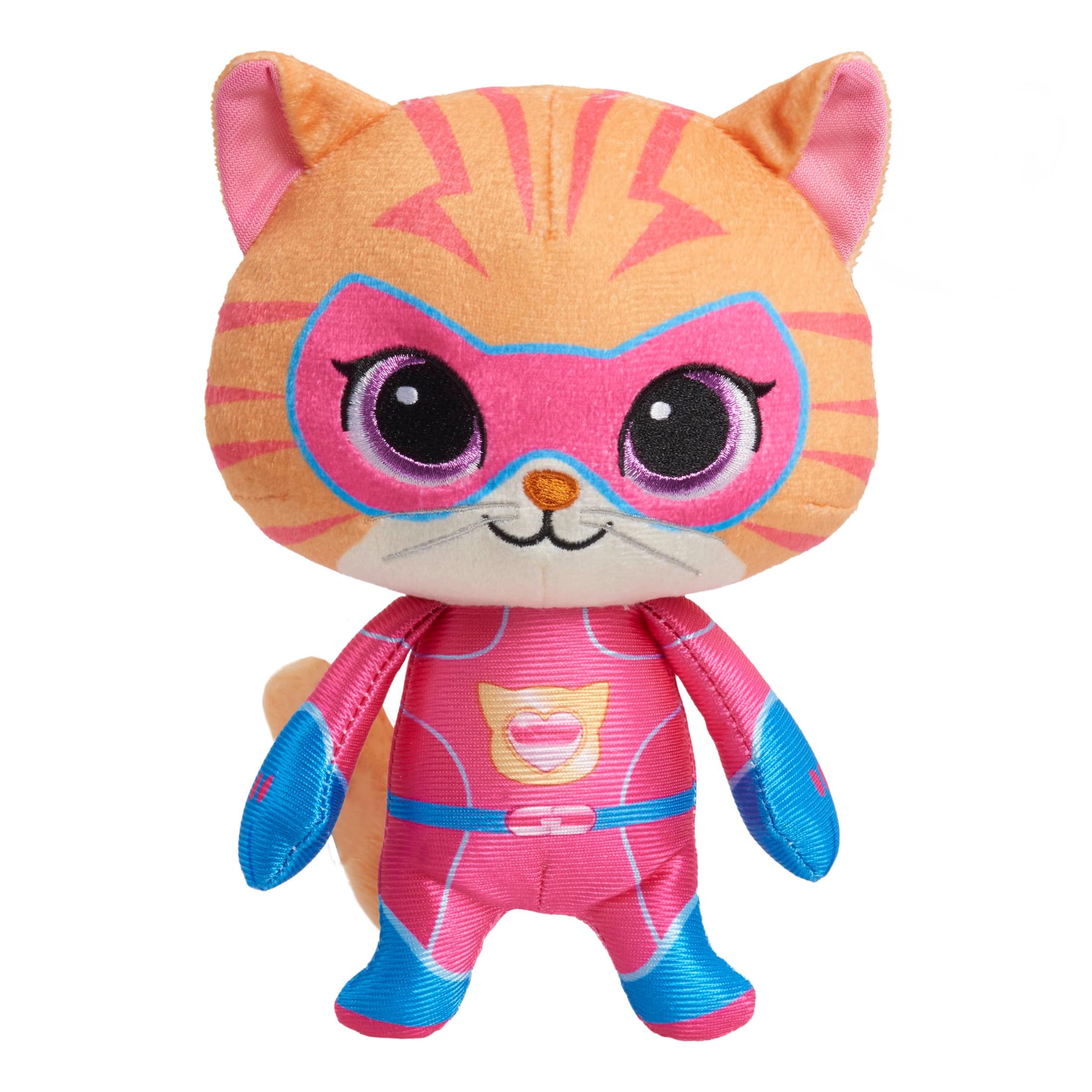 Just Play Disney Junior SuperKitties 7-inch Small Plush Stuffed Animal, Ginny, Kitten, Kids Toys for Ages 2 Up