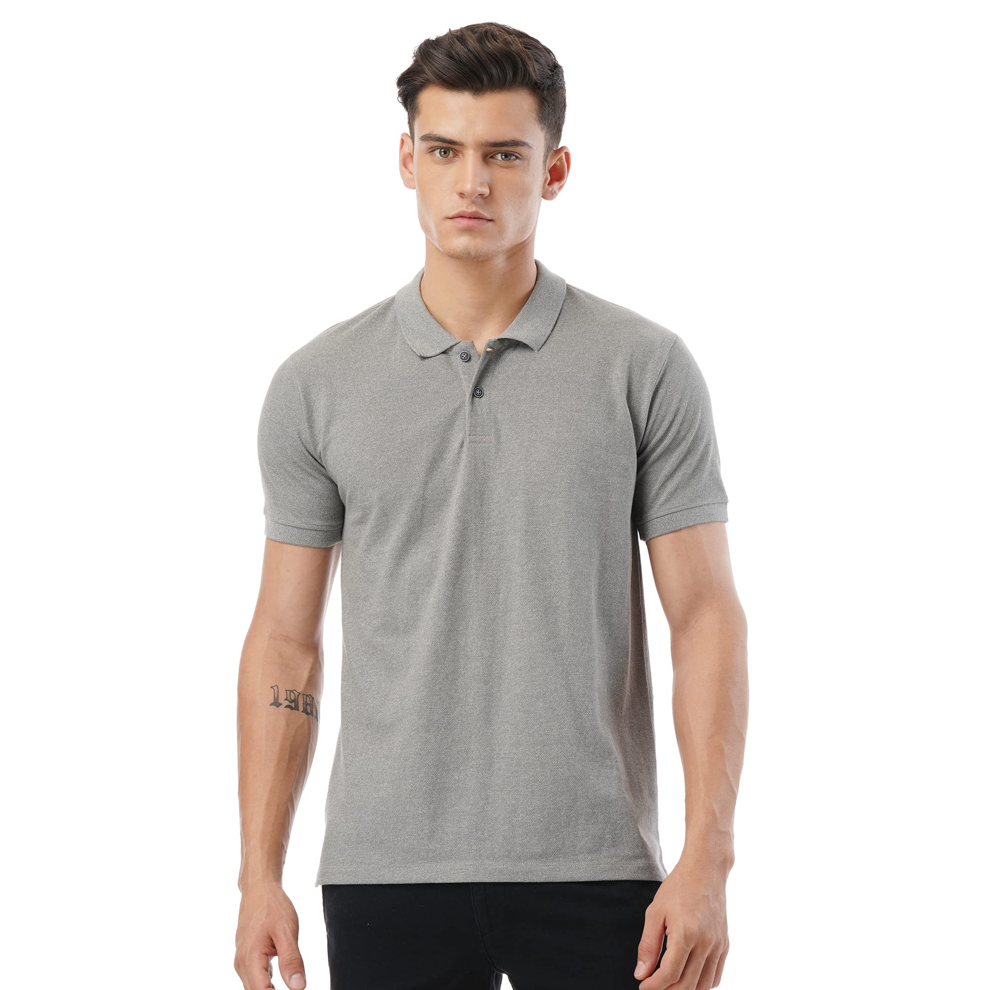 FYLTRMen's Slim Fit Polo T-Shirt - Soft Grindle