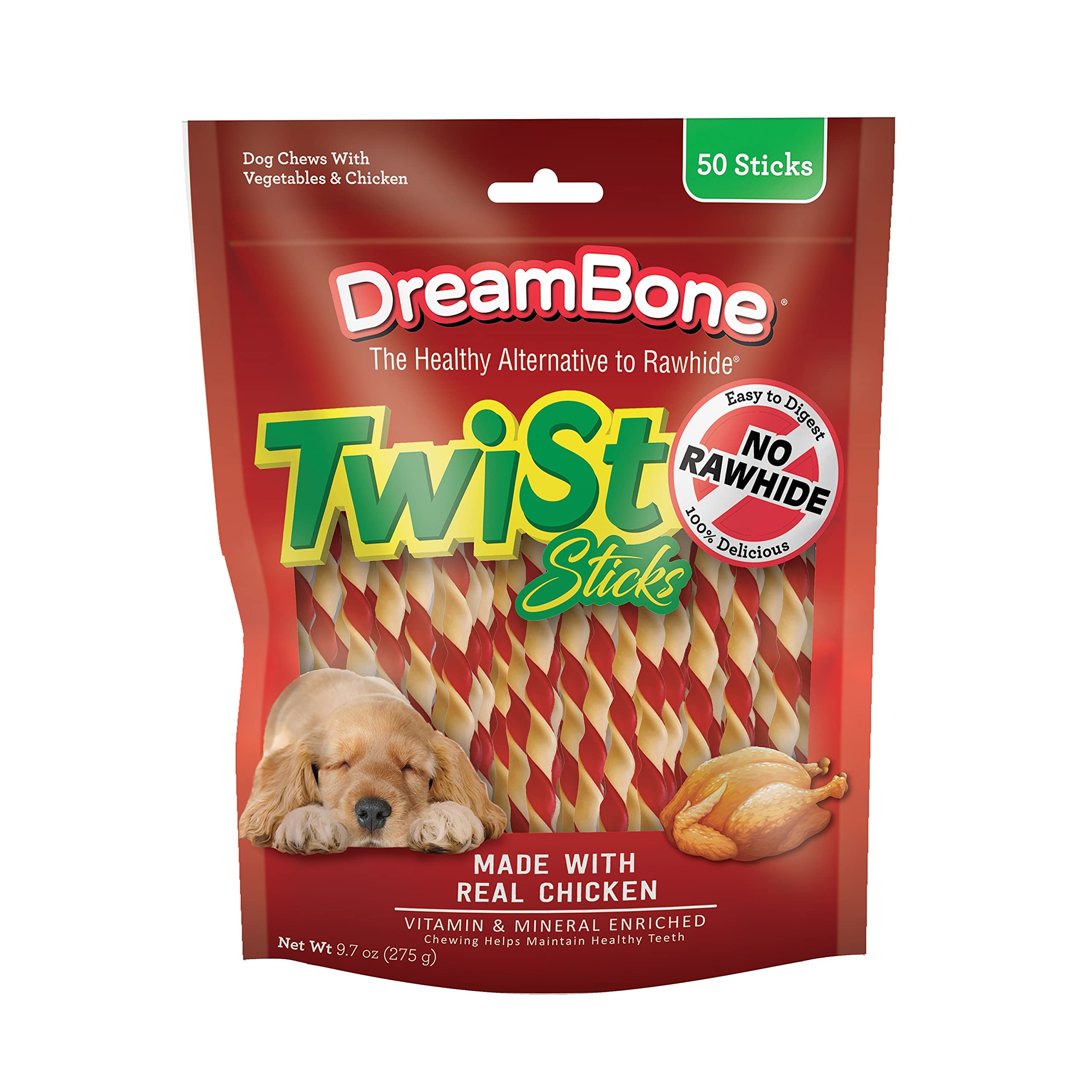 DreamBoneDBTT-02844 1200 Count Chicken Twist Sticks, One Size