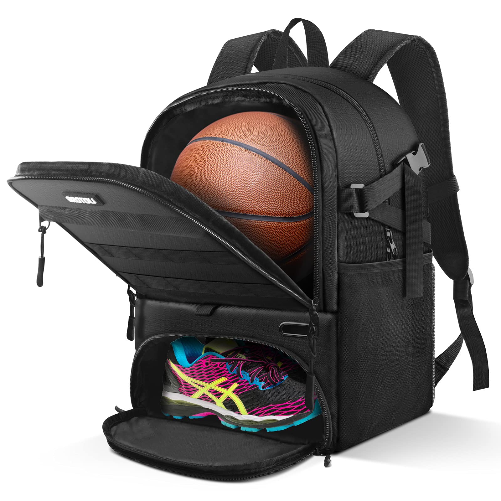 BROTOUBasketball Bag, Soccer Backpack Volleyball Football Backpack Sports Gym Bag with Shoe&Ball Compartment