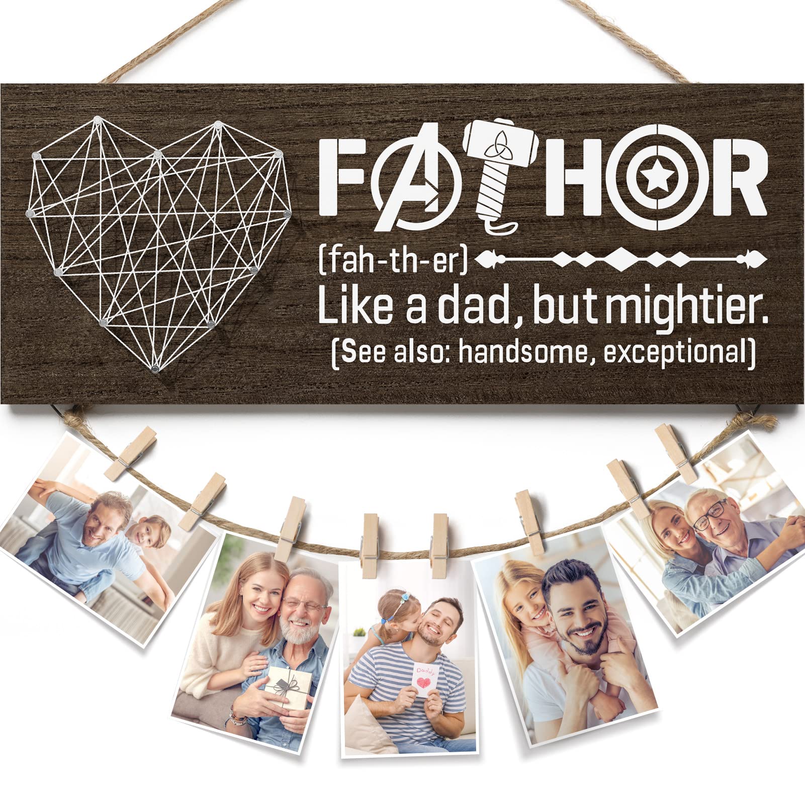 Best Dad Gifts Father's Day Gifts for Dad from Daughter Son Kids, Dad Picture Frame Fathers Day Step Dad Gifts Bonus Dad Birthday Gifts, New Dad Gifts First Father's Day Gifts for Husband from Wife