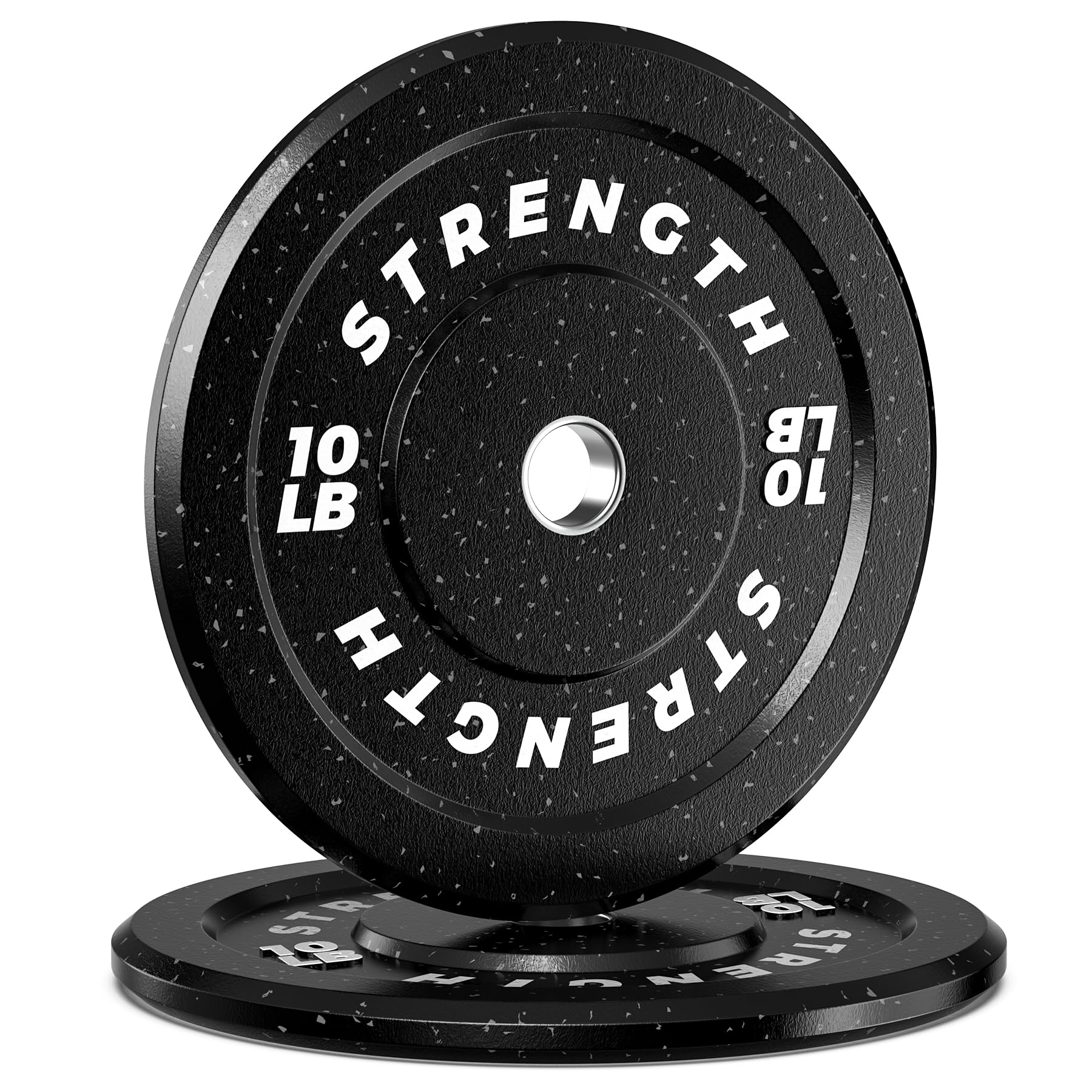 XDDIAS 10/15/25/35/45/55LB Olympic Bumper Plates, High-Bounce Olympic Weight Plates with Colored Fleck-Rubber Weights Plates for Weight Lifting and Strength Training