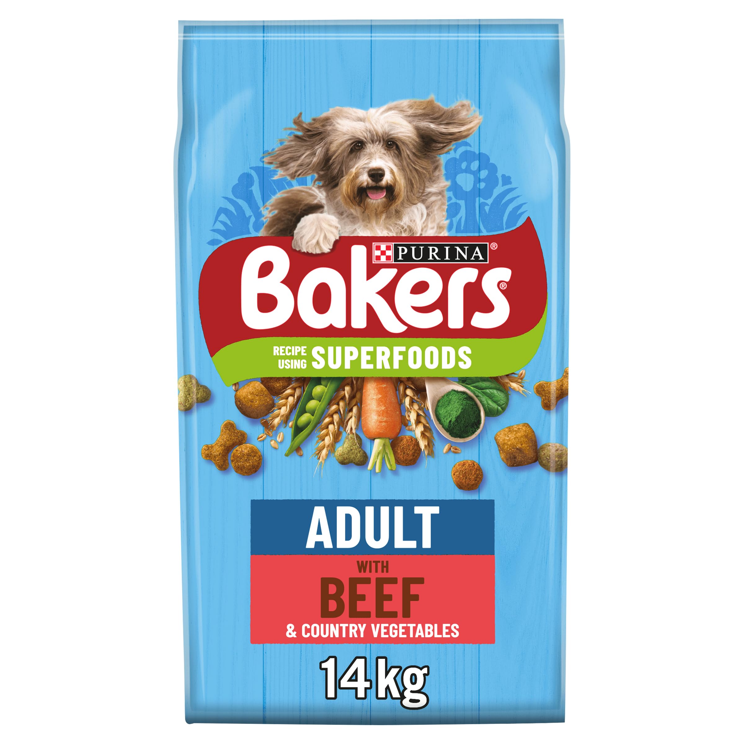 Bakers Adult Dog Beef & Veg Dry Food 14kg